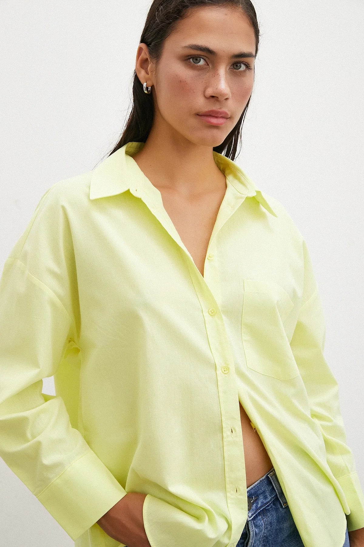 Regular Fit Poplin Gömlek - Sarı