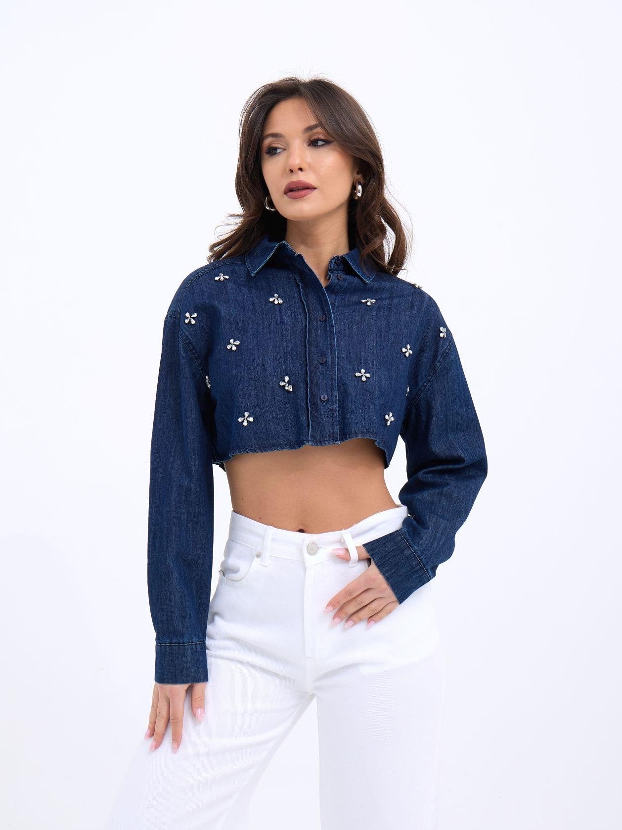 6602 KOT BLUZ-MAVİ