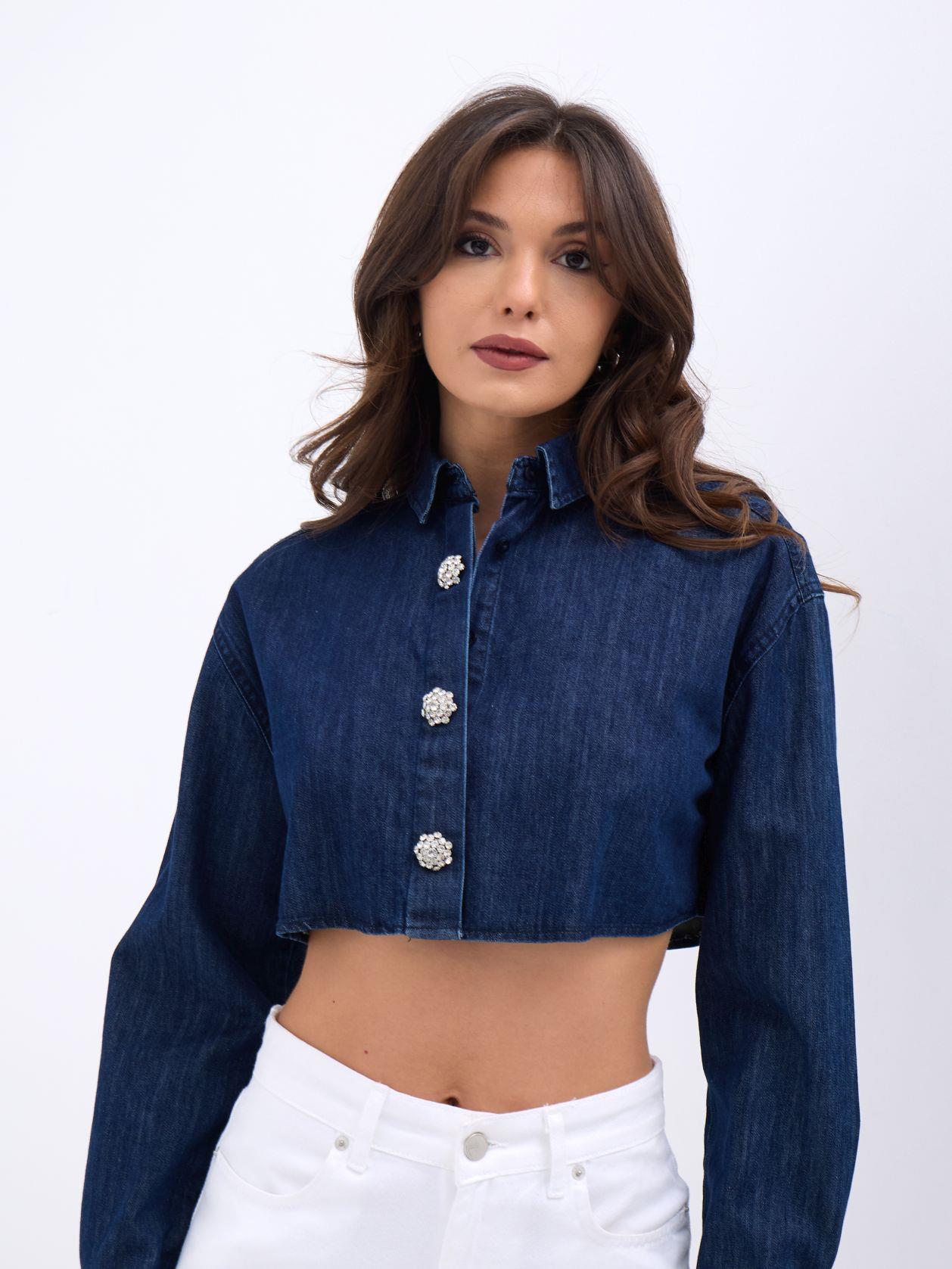 6610 KOT BLUZ-MAVİ