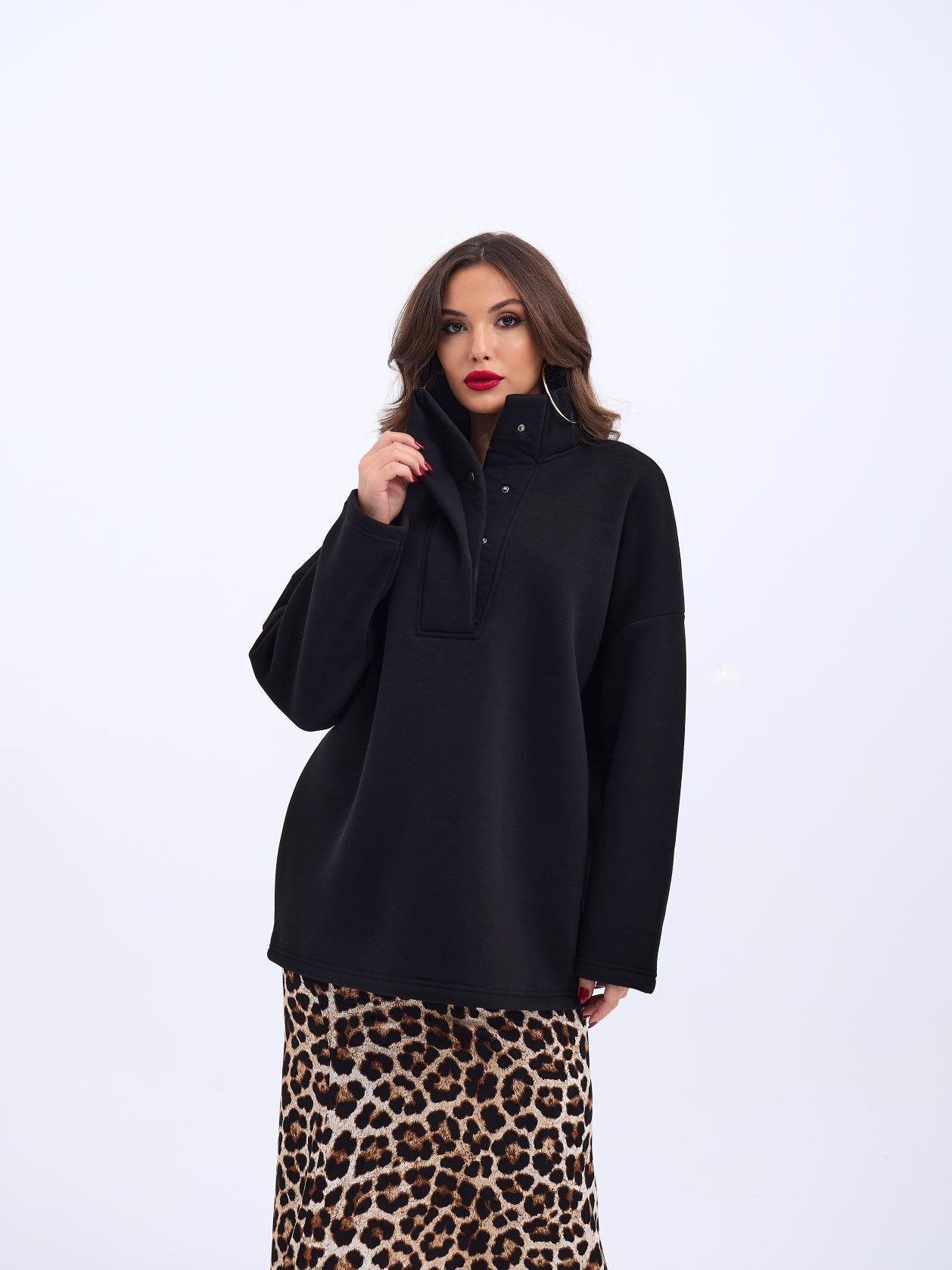 6616 SWEAT-SİYAH SİYAH M-L