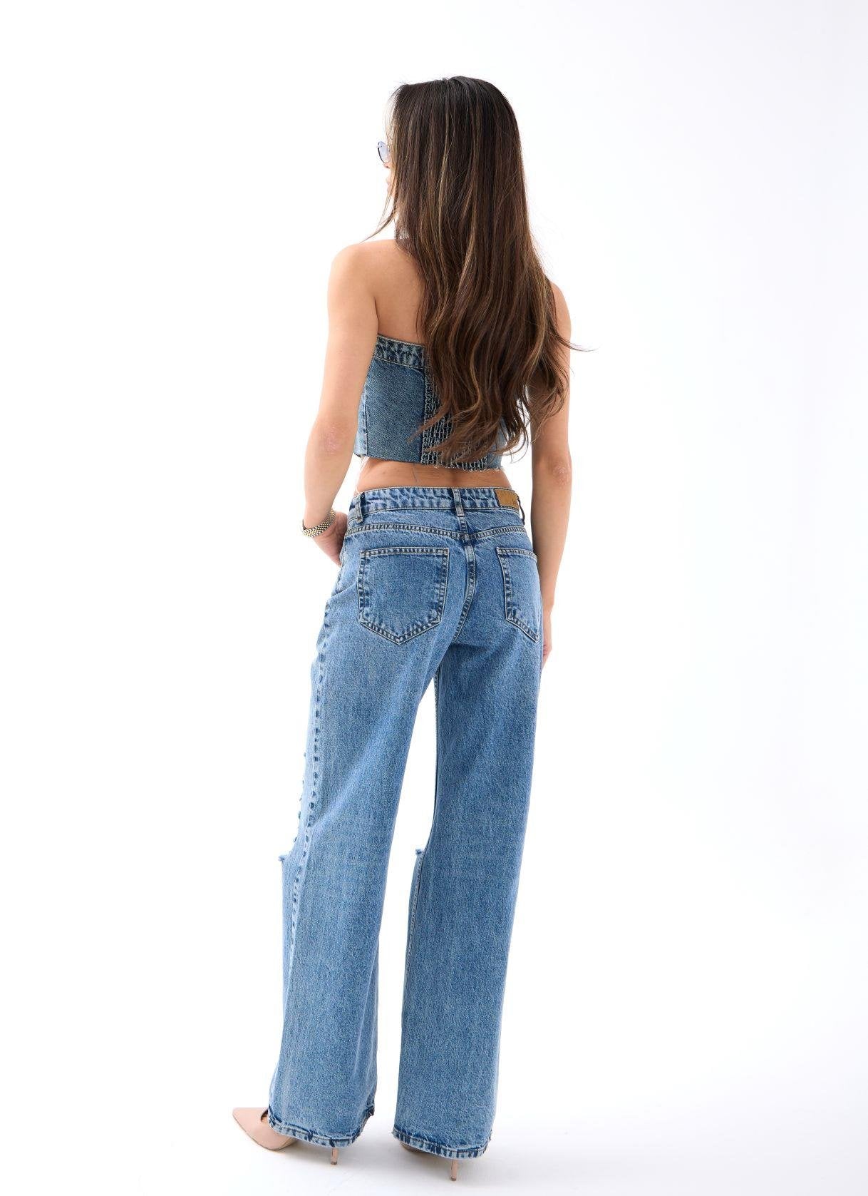 6830 DENİM LOW WAIST-MAVİ