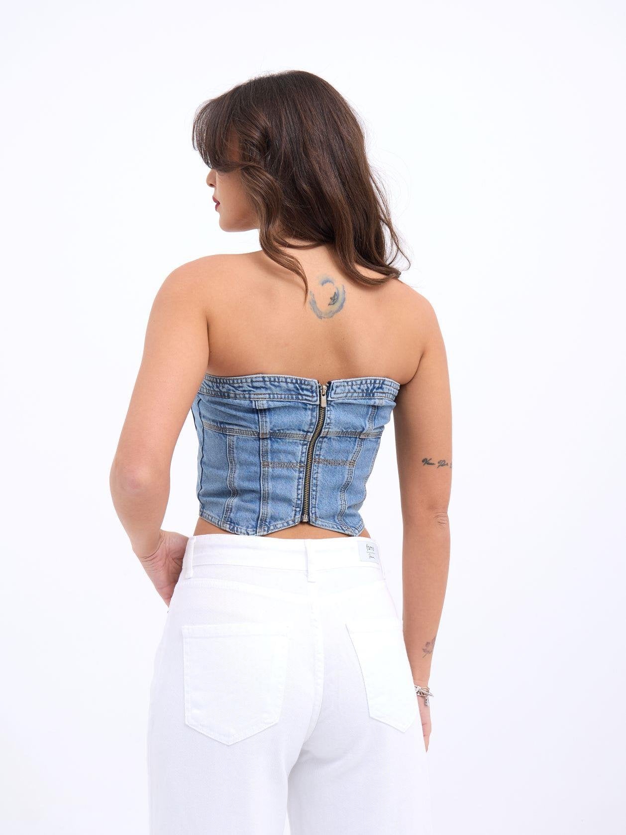 6878 KOT CROP-MAVİ
