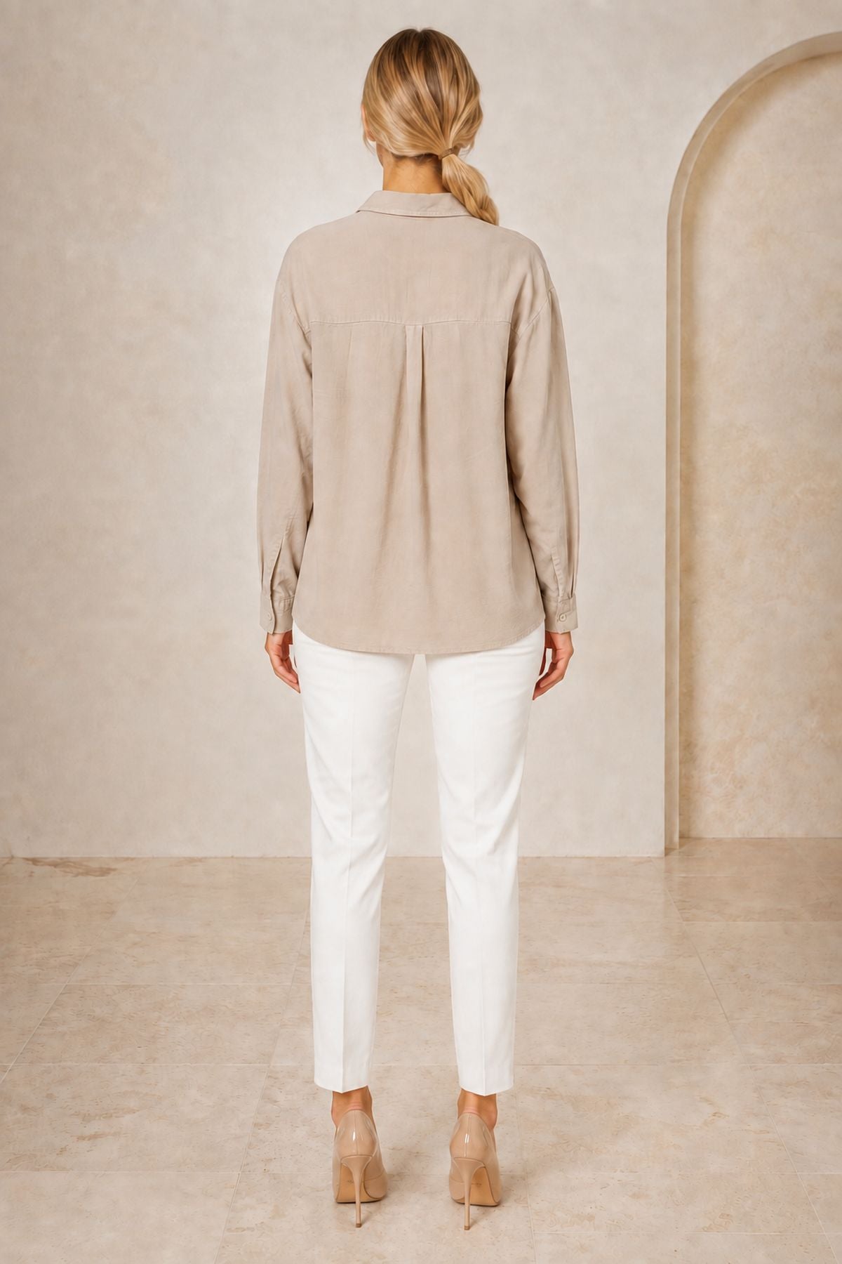 Düğmeli Klasik Gömlek HS643