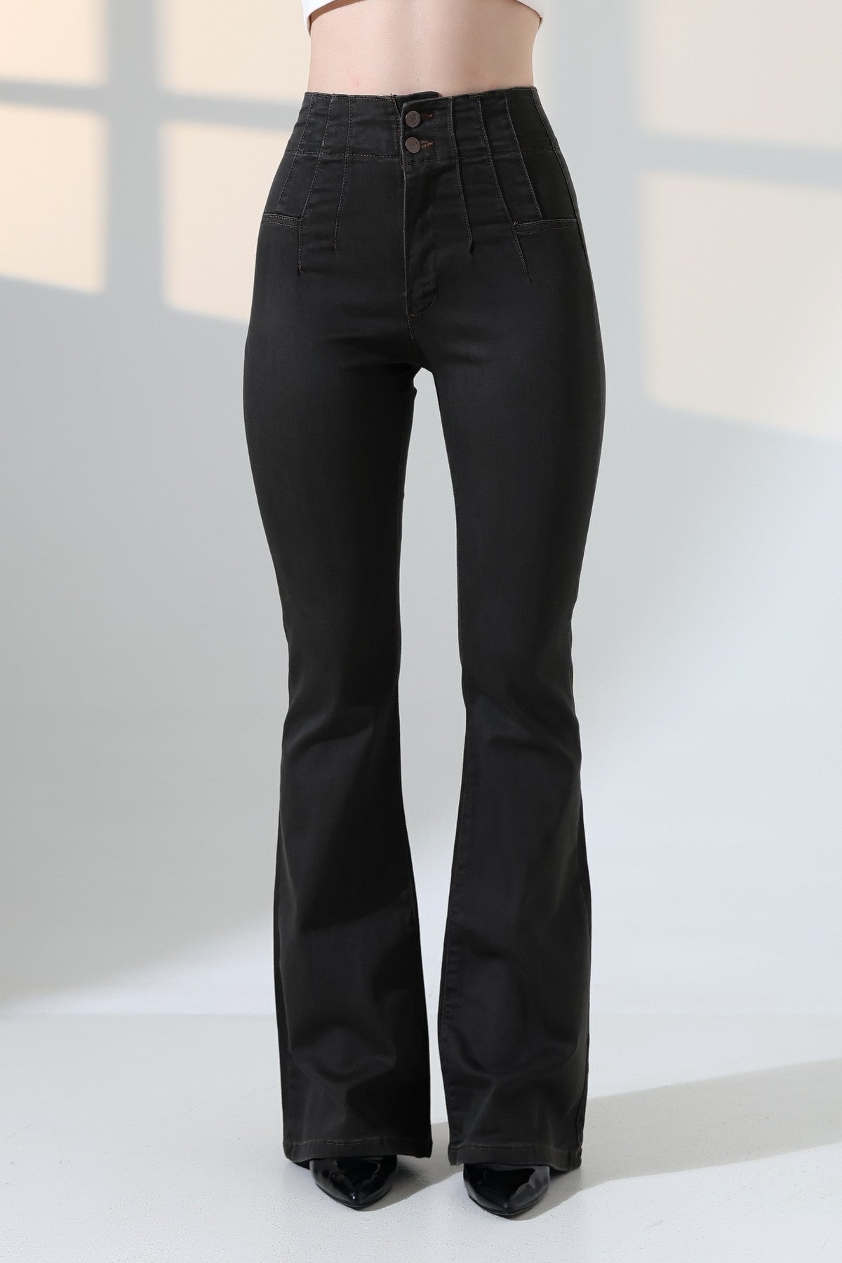 Pensli İspanyol Kot Pantolon 7021 - Antik Kahve - (27-32) - 6