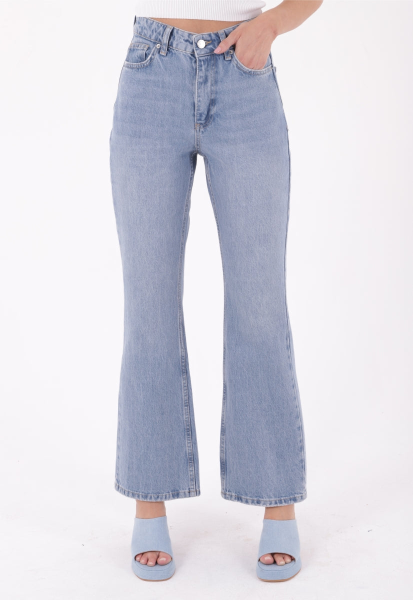Palazzo Relax Kot Pantolon - Açık Mavi Kot - (26-31) - 2