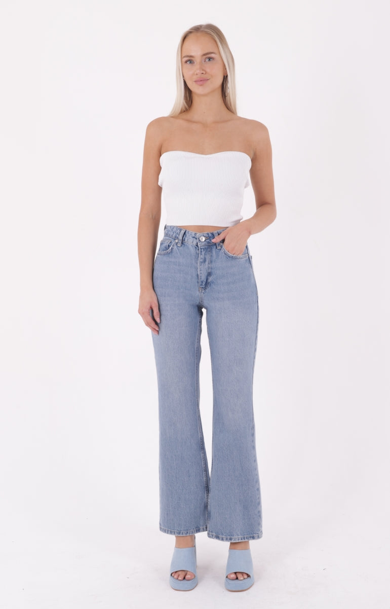 Palazzo Relax Kot Pantolon Açık Mavi Kot