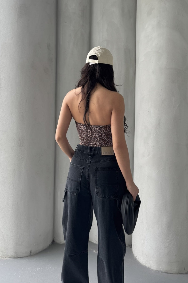 Pensli Baggy Kot Pantolon - Düz Antrasit - (28-33) - 6