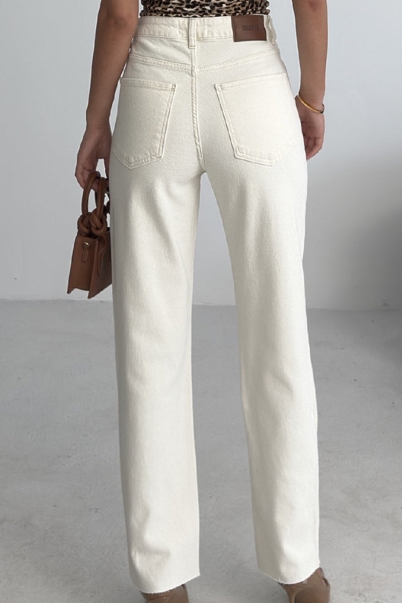 Mom Fit Kot Pantolon - Naturel - (26-31) - 4