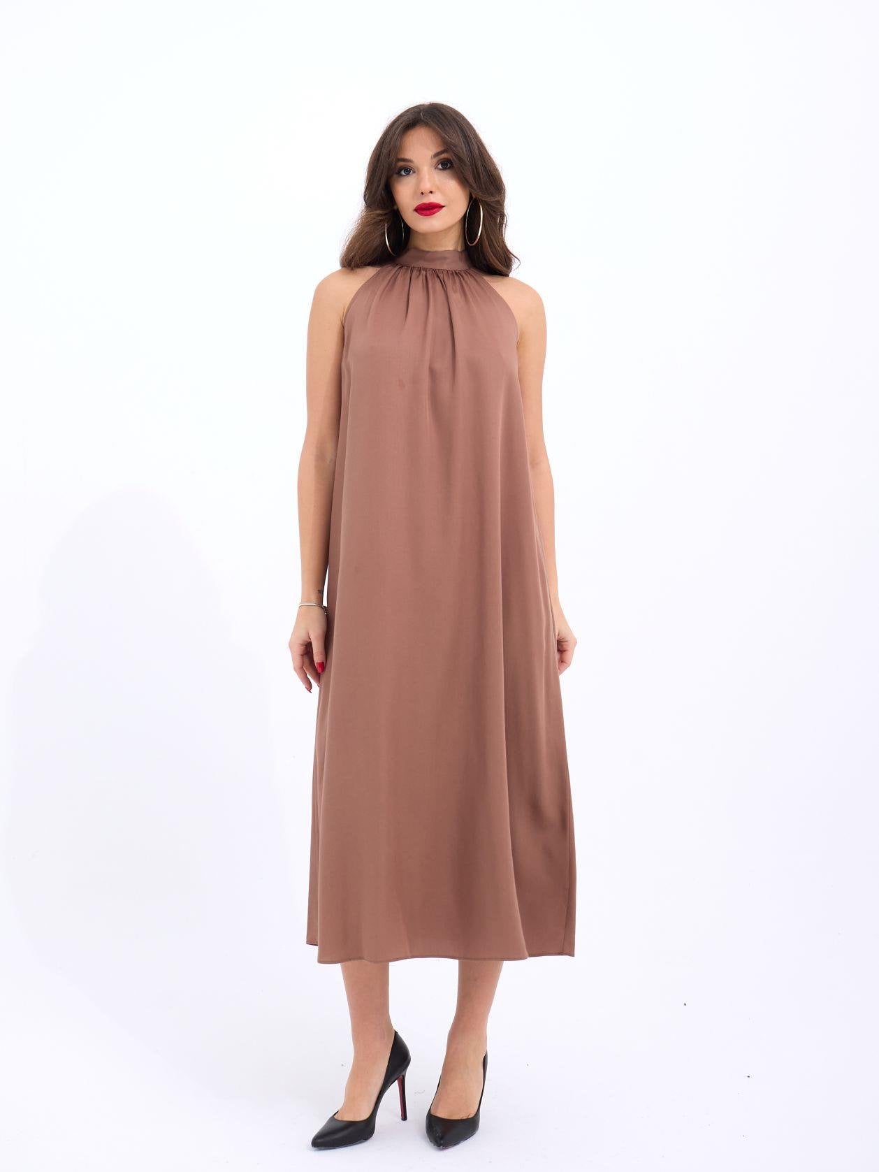 7144 ELBİSE-KAHVE KAHVE L