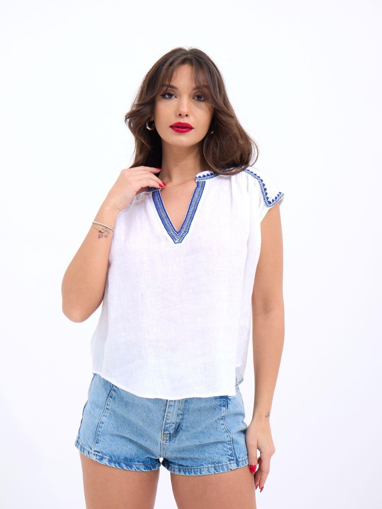 7162 BLUZ-BEYAZ BEYAZ L