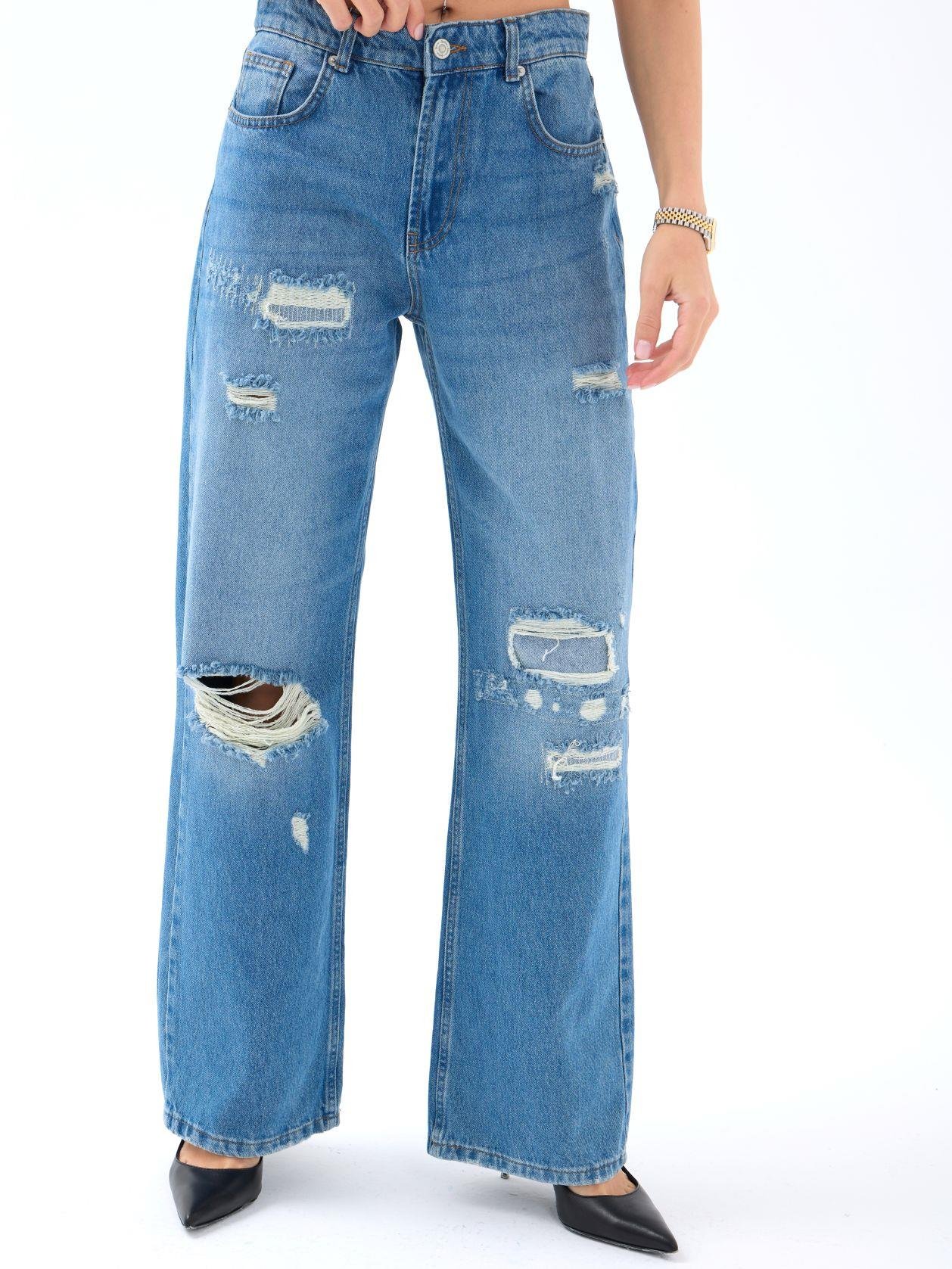 7181 KOT PANTOLON-MAVİ