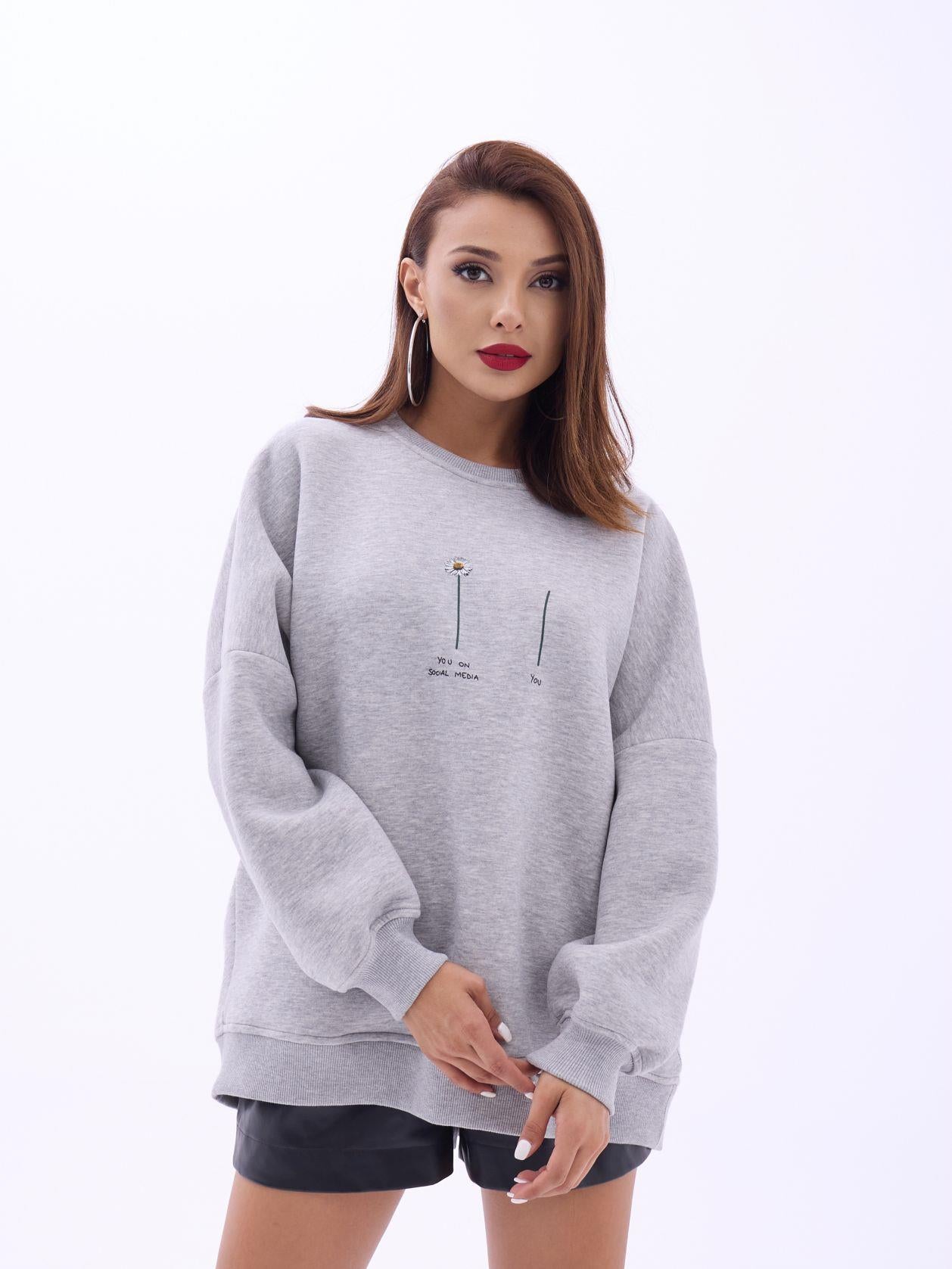 7228 SWEAT-GRİ GRİ M-L
