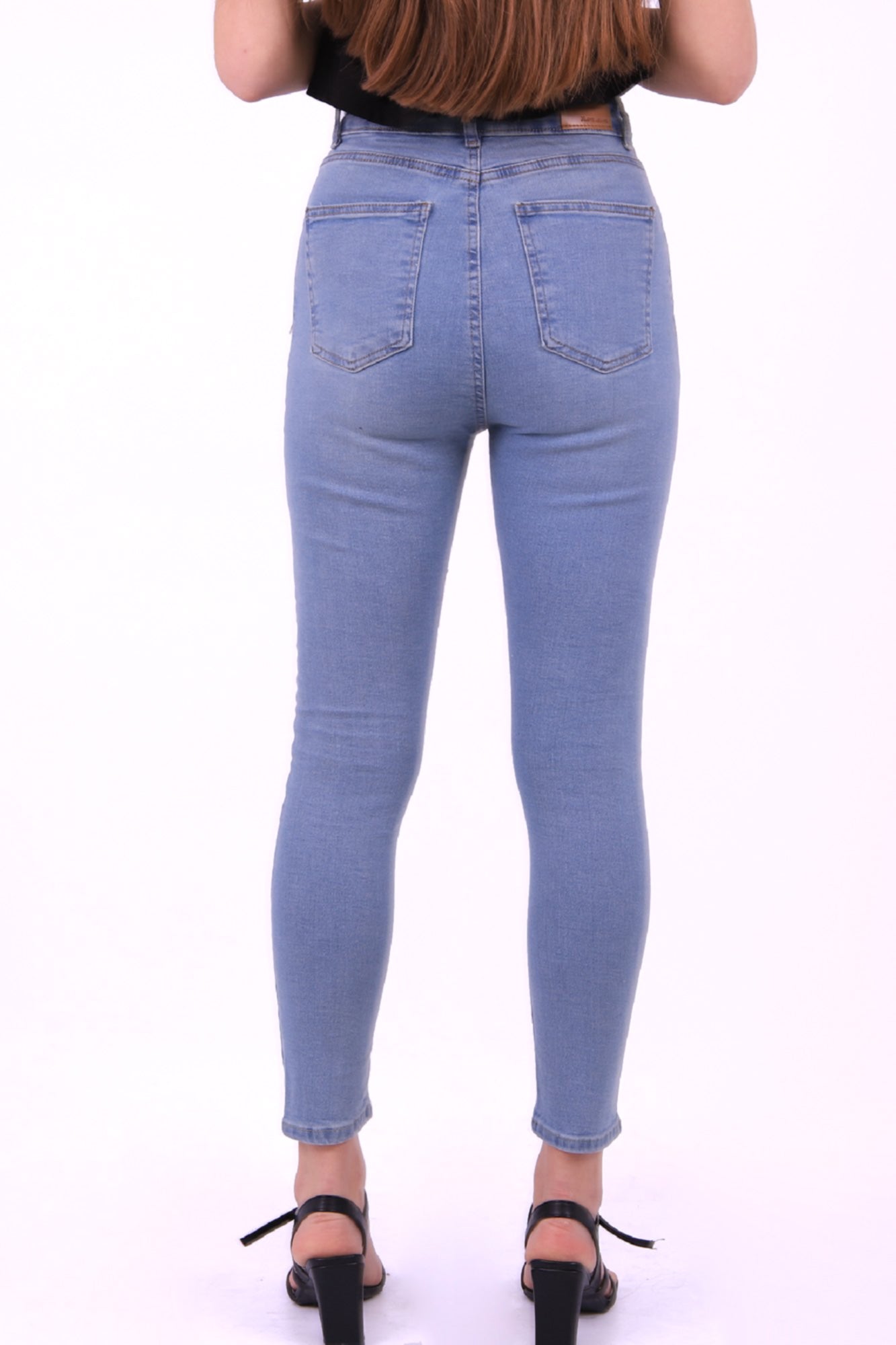 Önü 5 Düğmeli Skinny Kot Pantolon - Açık Mavi Kot - (30-36) - 3