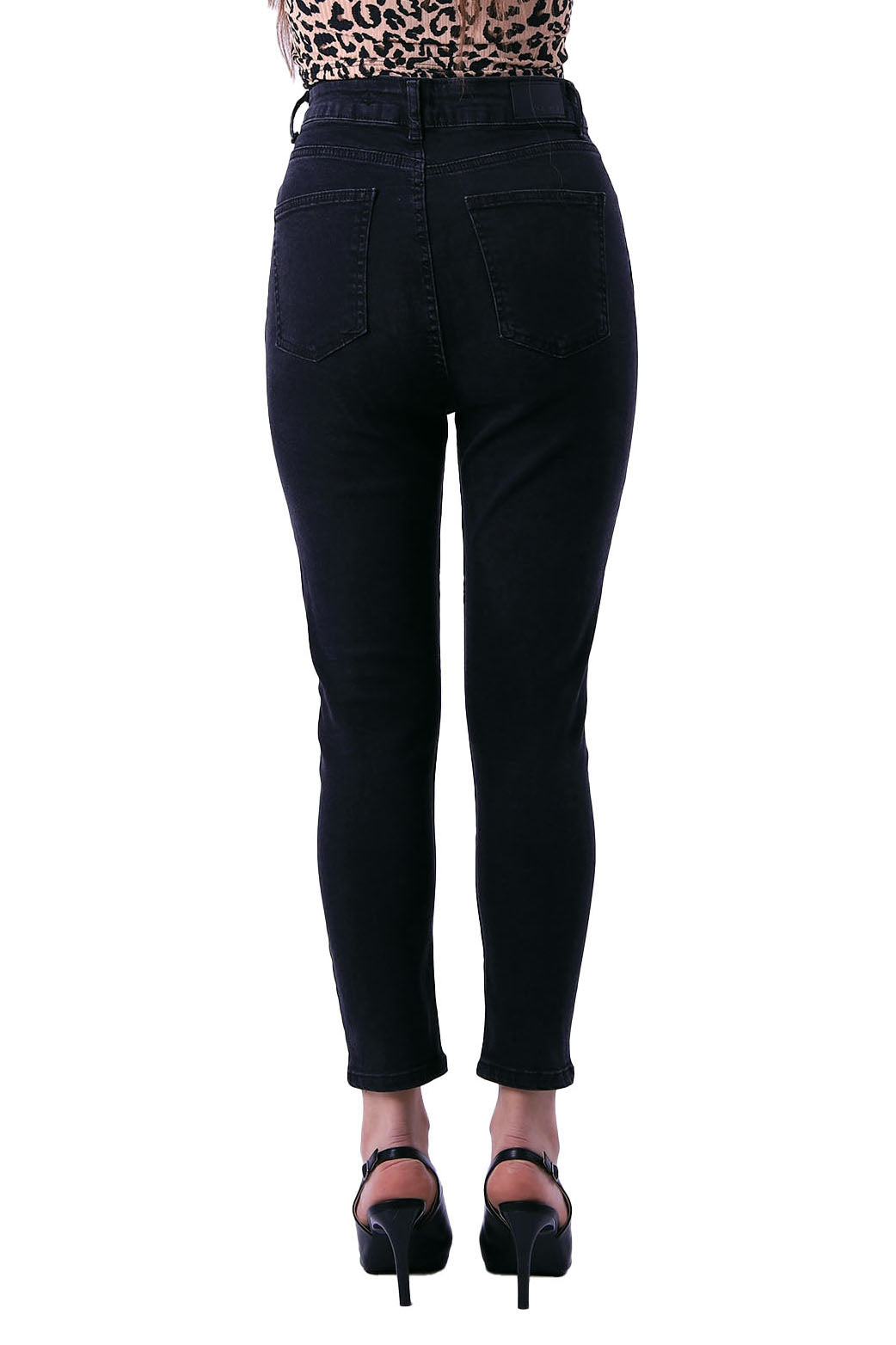 Önü 5 Düğmeli Skinny Kot Pantolon - Düz Antrasit - (26-31) - 4
