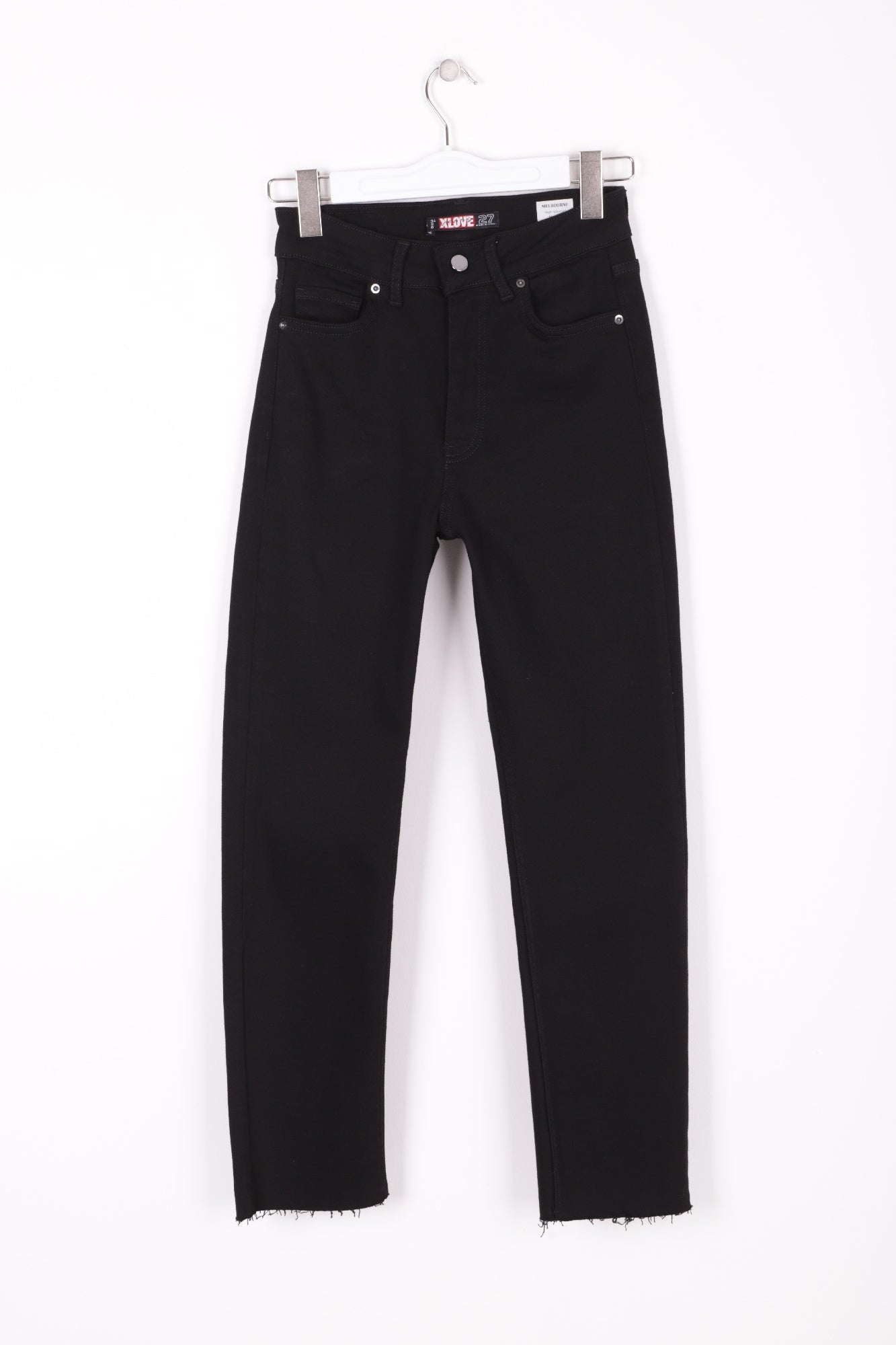 Dikişsiz Paça Mom Fit Kot Pantolon - Siyah - (26-31) - 6