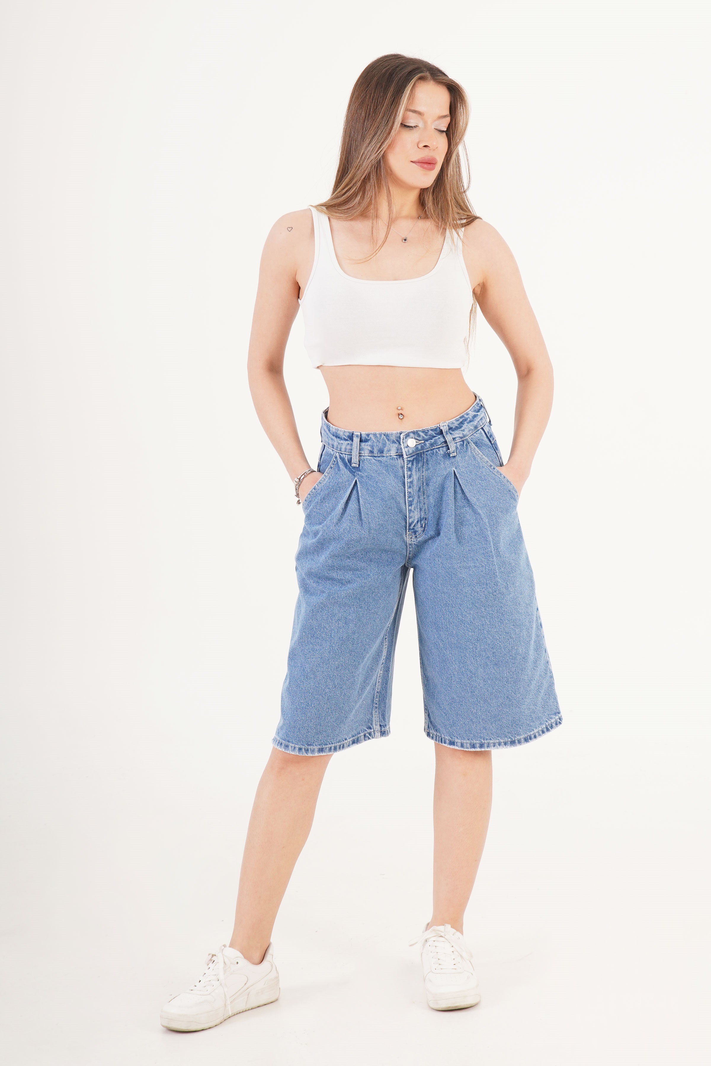 Yüksek Bel Kot Toptan Denim Jorts Kot S