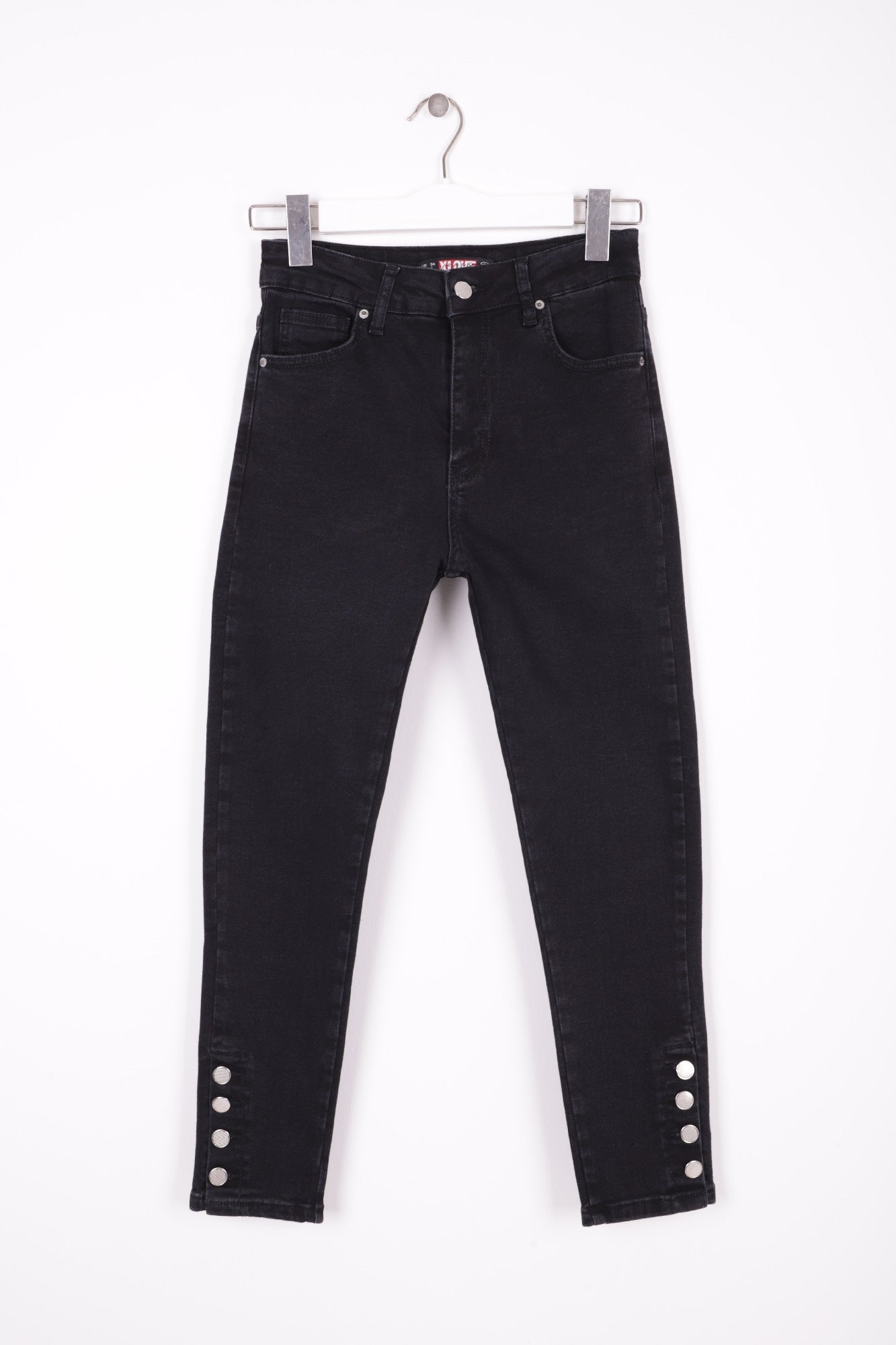 Paçası Dört Düğmeli Kot Pantolon - Düz Antrasit - (26-31) - 6