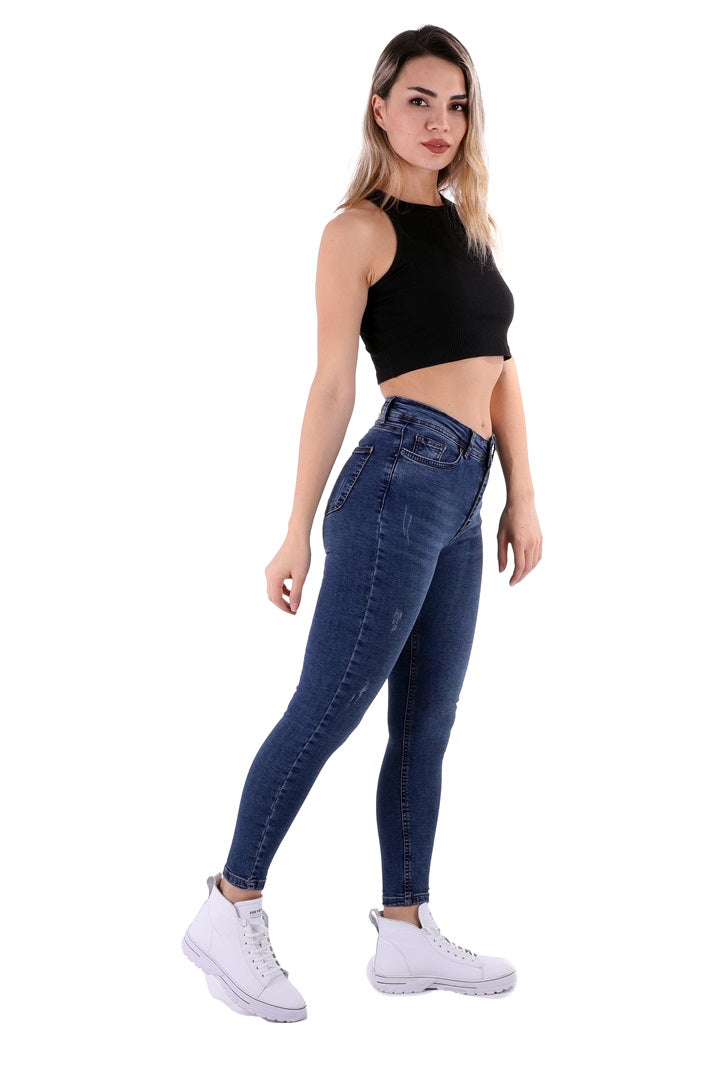 Skinny Kot Pantolon - Koyu Mavi Kot - (26-31) - 3