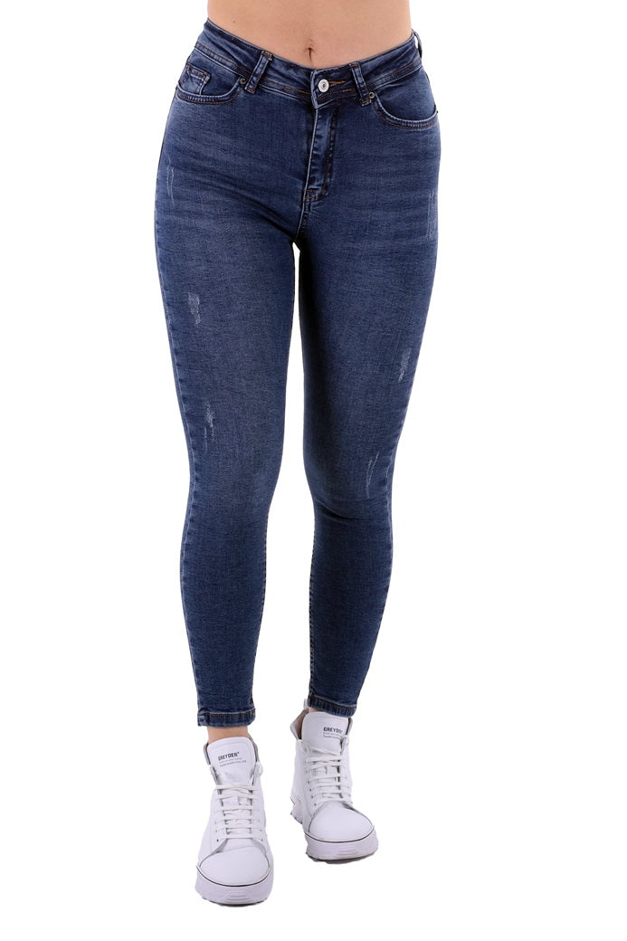 Skinny Kot Pantolon - Koyu Mavi Kot - (26-31) - 5