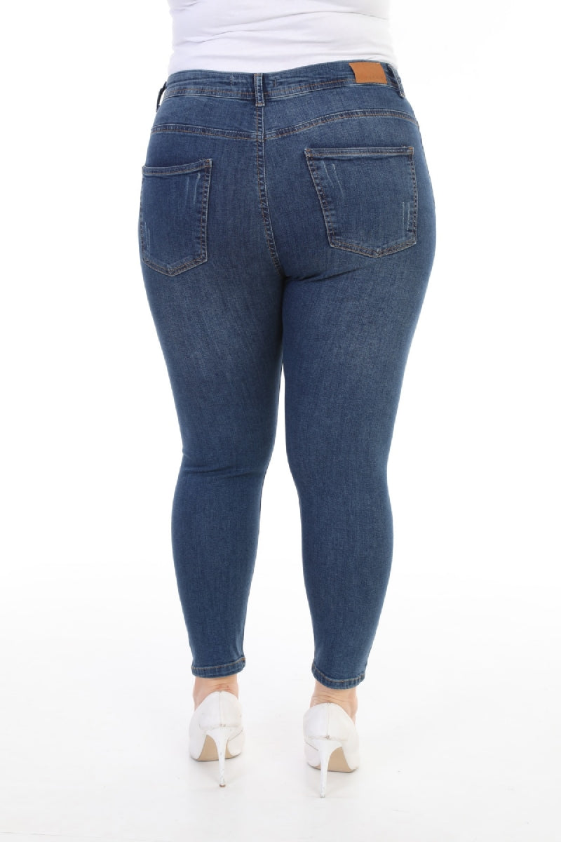 Skinny Kot Pantolon - Koyu Mavi Kot - (32-36) - 5