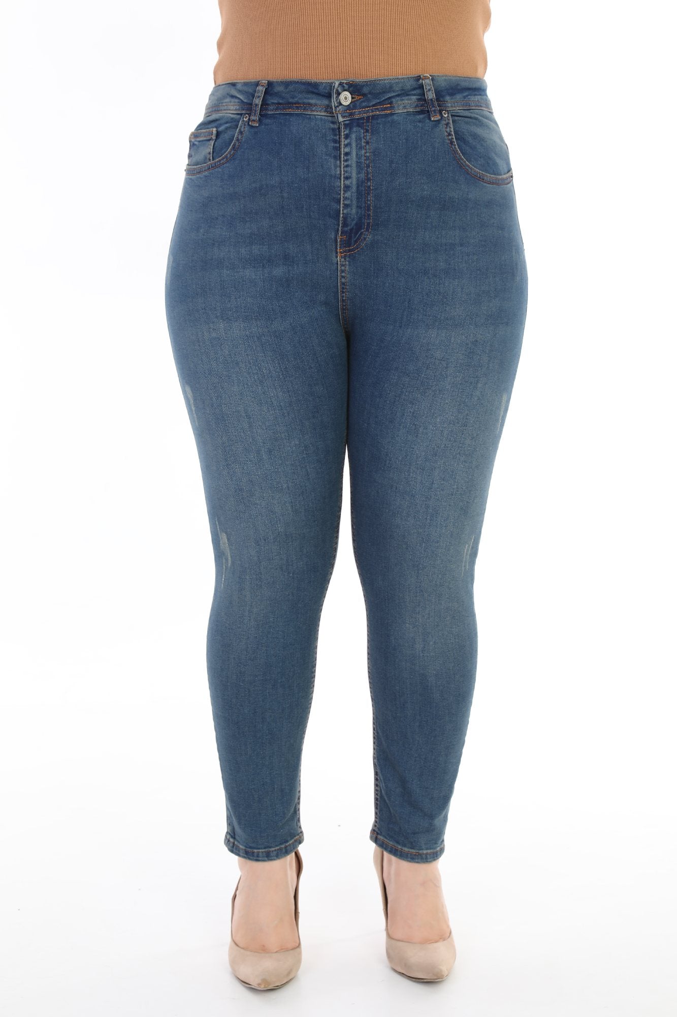 Skinny Kot Pantolon - Koyu Tintli Kot - (30-36) - 2
