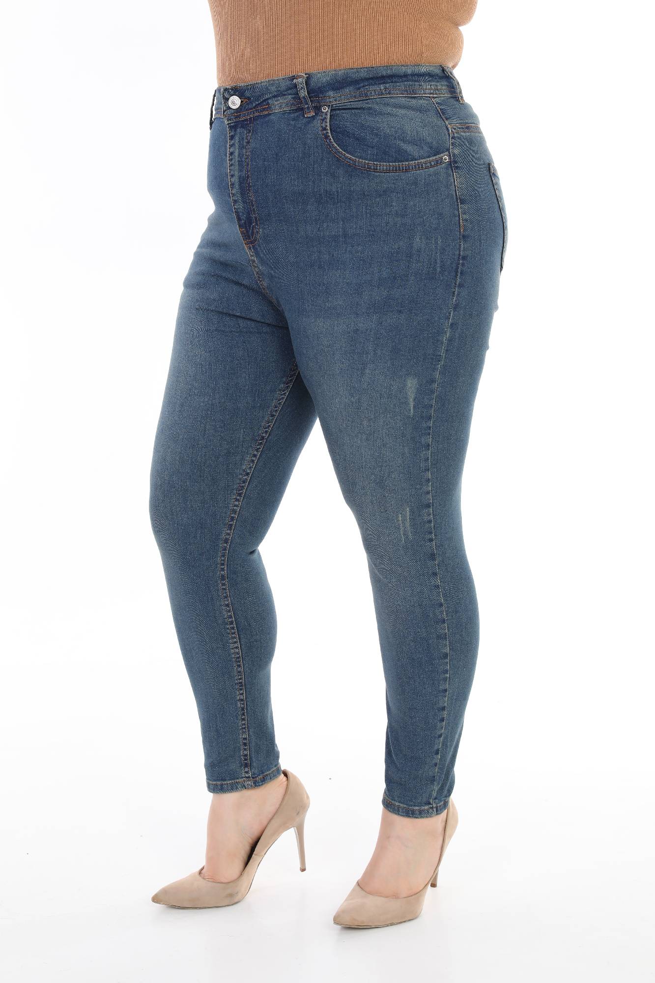 Skinny Kot Pantolon - Koyu Tintli Kot - (30-36) - 4