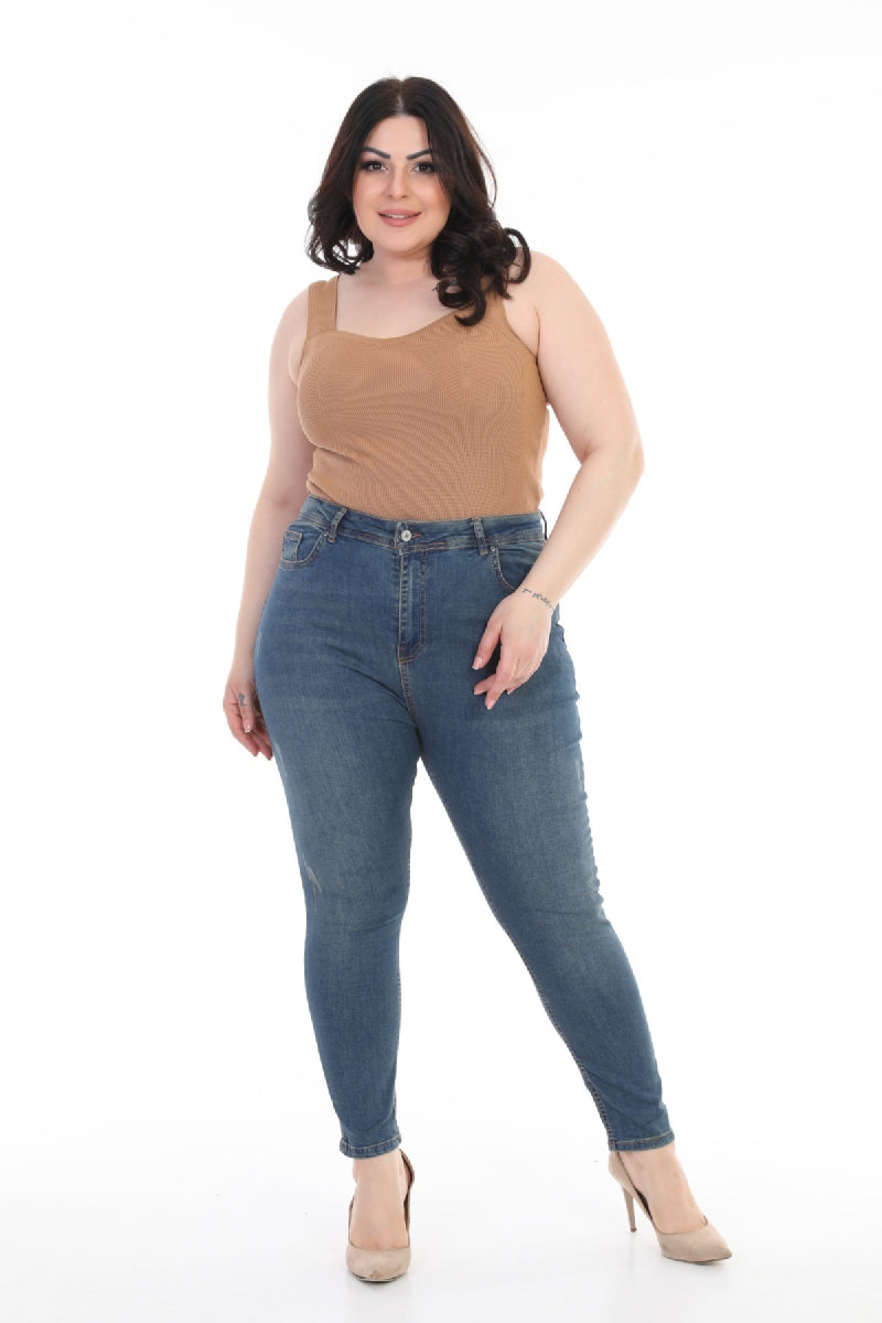 Skinny Kot Pantolon - Koyu Tintli Kot - (32-36) - 3