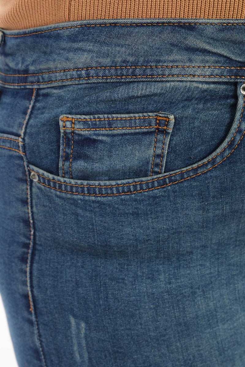 Skinny Kot Pantolon - Koyu Tintli Kot - (32-36) - 6
