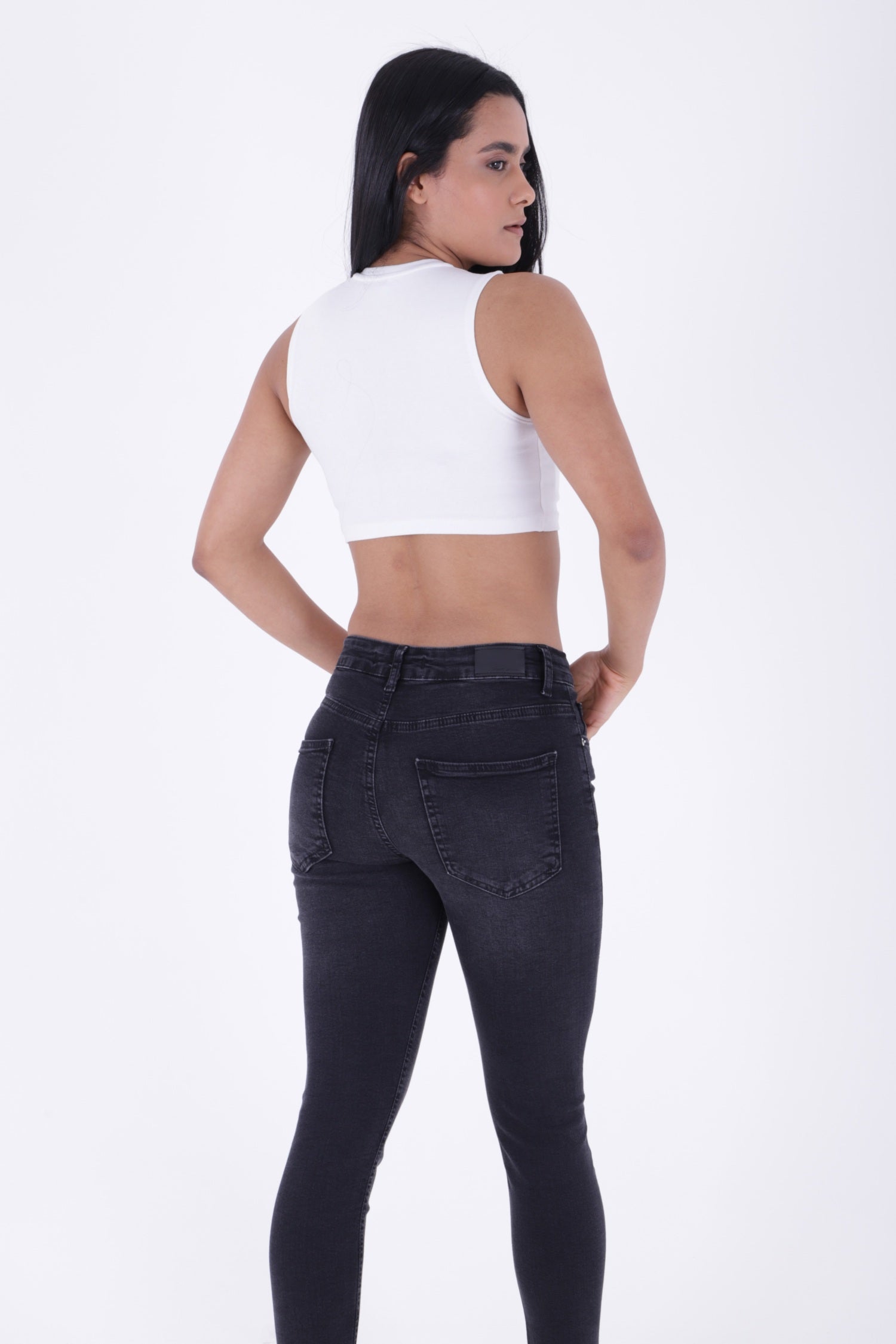 Skinny Kot Pantolon - Antrasit Kot - (26-31) - 4