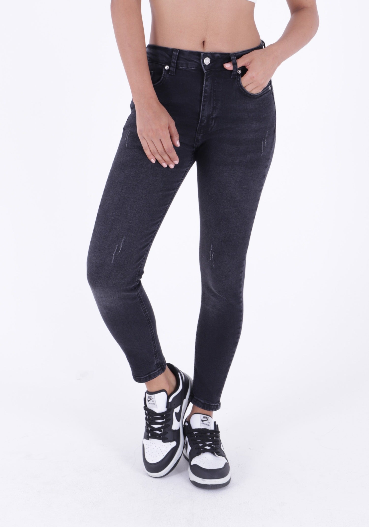 Skinny Kot Pantolon - Antrasit Kot - (28-33) - 3