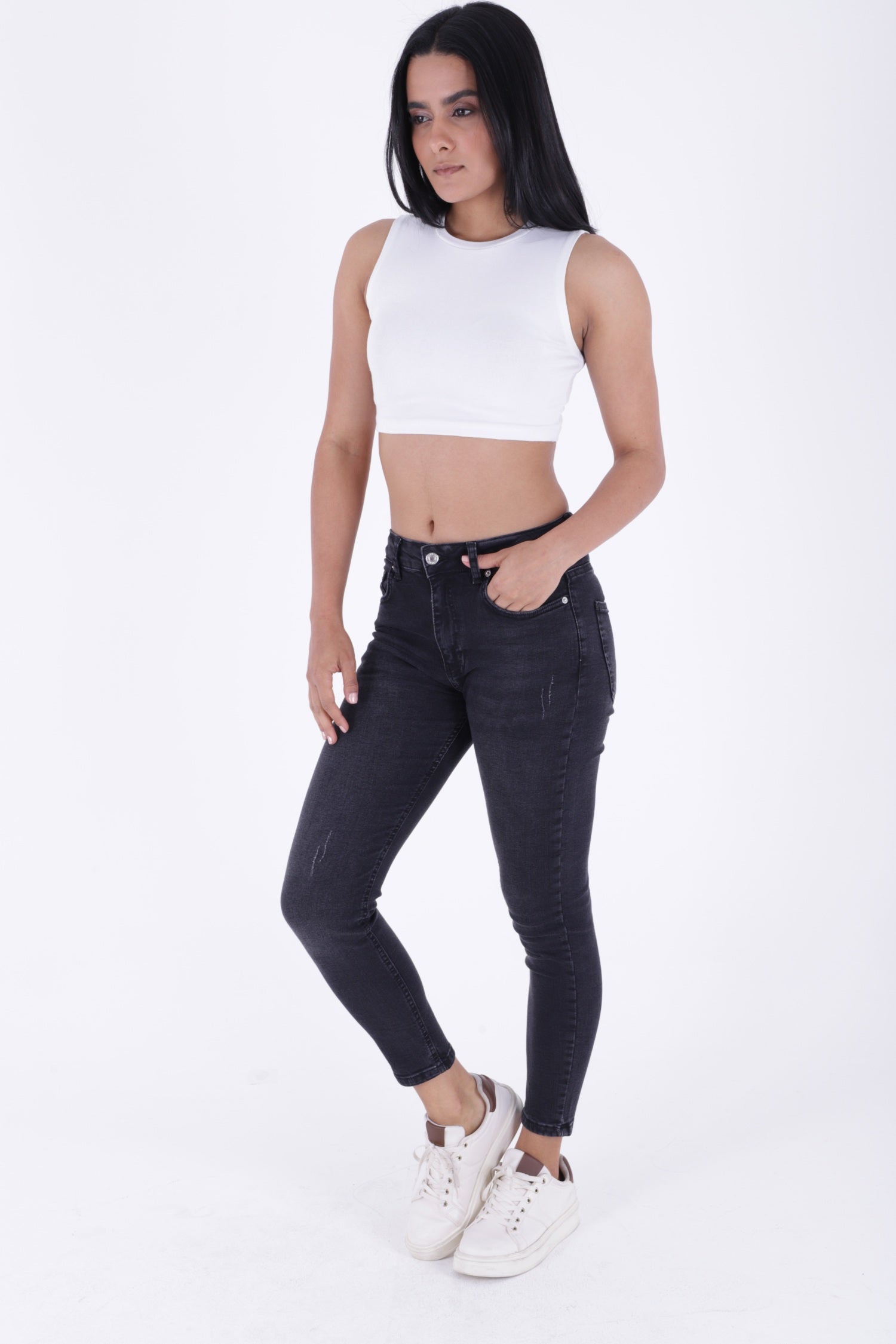 Skinny Kot Pantolon - Antrasit Kot - (28-33) - 5