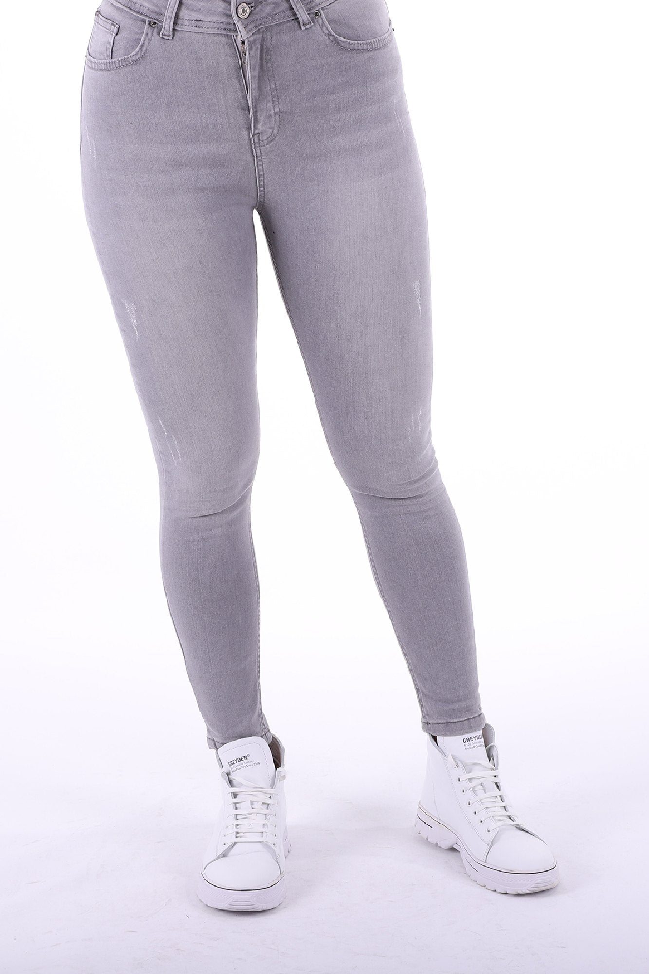Skinny Kot Pantolon - Açık Gri Kot - (28-33) - 6