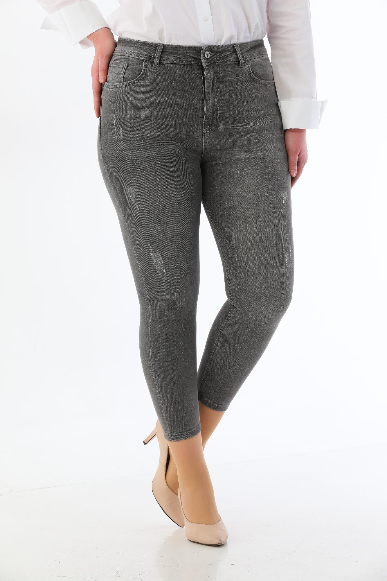 Skinny Kot Pantolon - Koyu Gri Kot - (30-36) - 6
