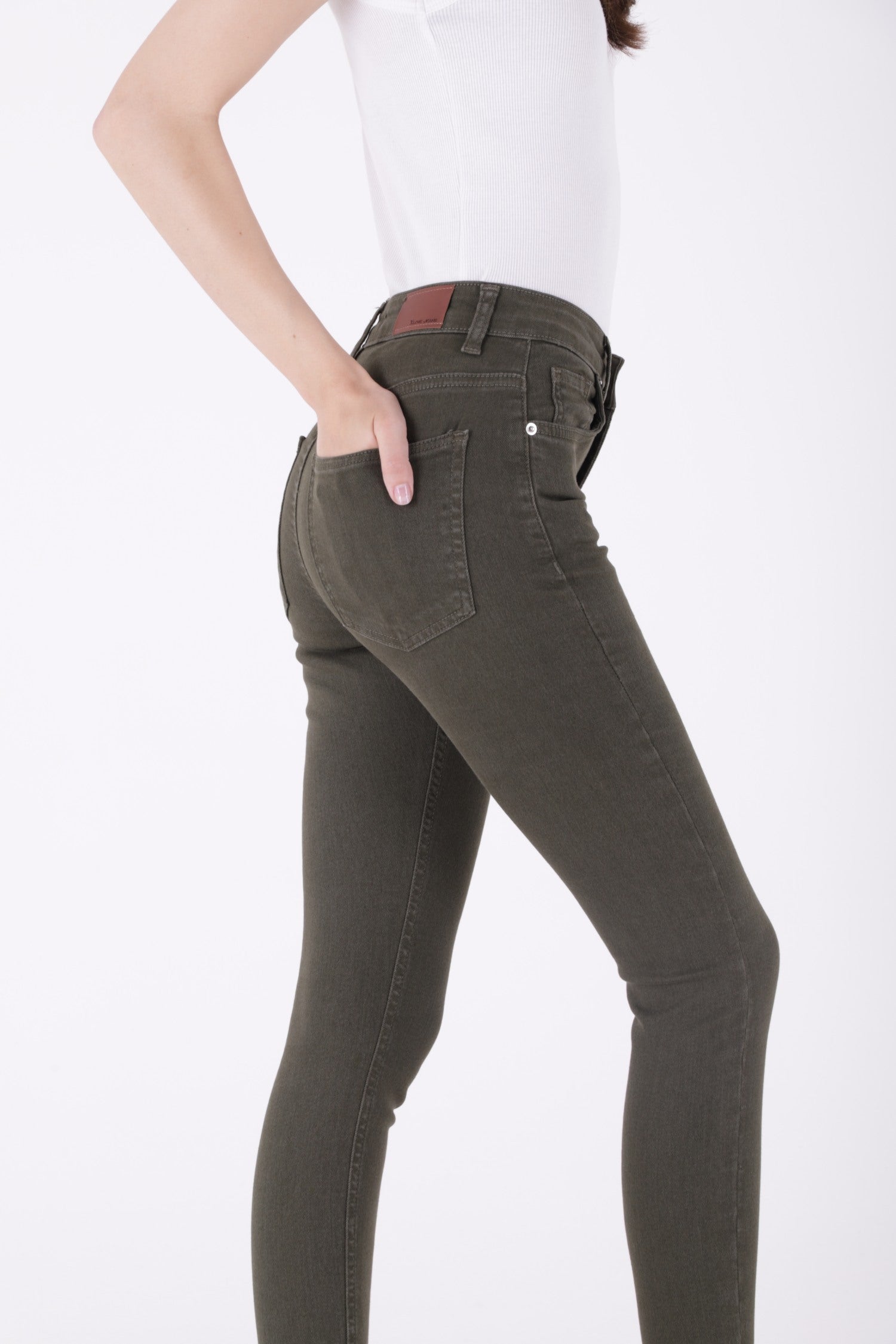 Skinny Kot Pantolon - Haki - (26-31) - 6