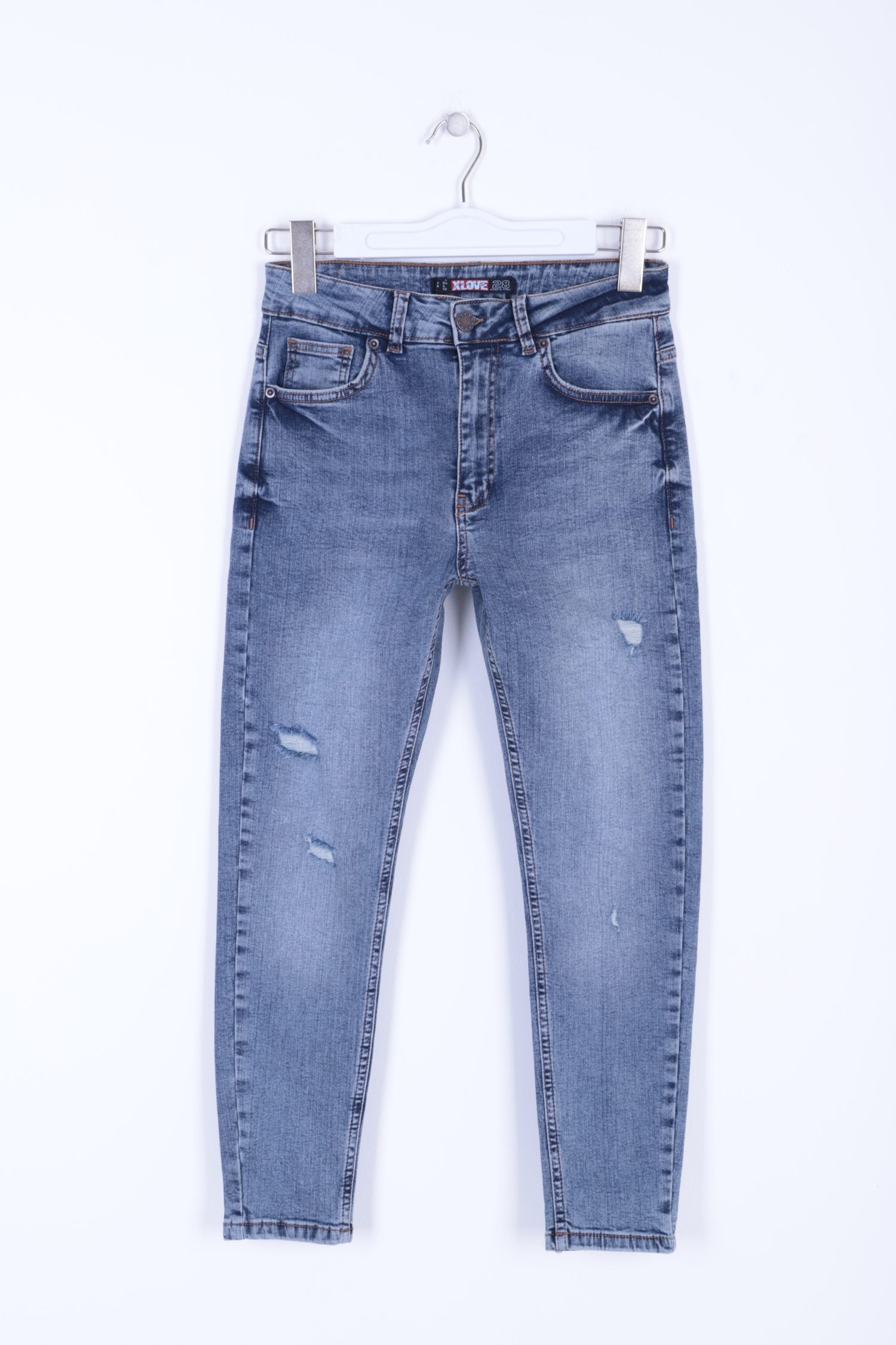 Skinny Kot Pantolon - Orta Mavi Kot - (26-31) - 6
