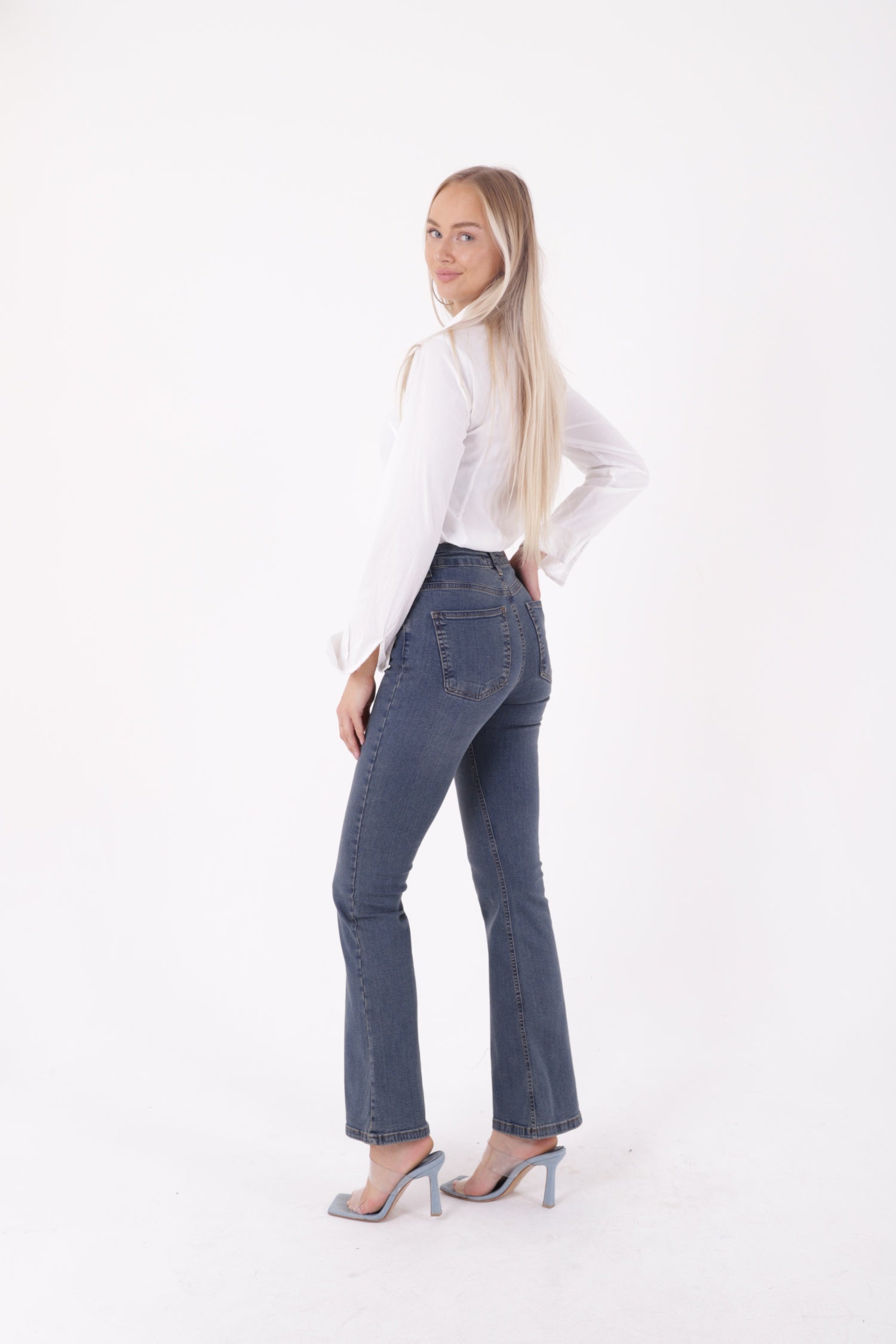 İspanyol Skinny Kot Pantolon - Koyu Tintli Kot - (27-32) - 3
