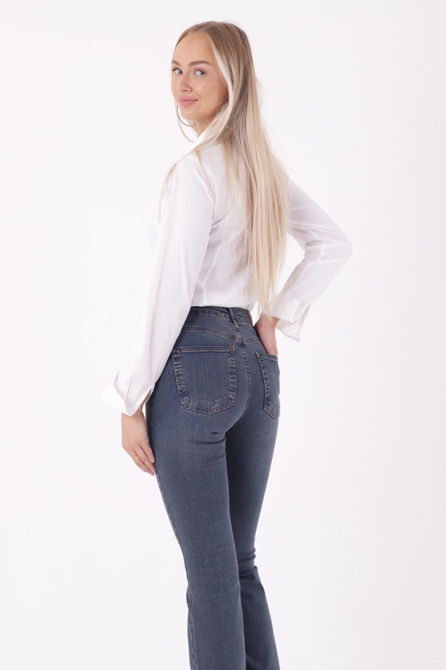 İspanyol Skinny Kot Pantolon - Koyu Tintli Kot - (27-32) - 5