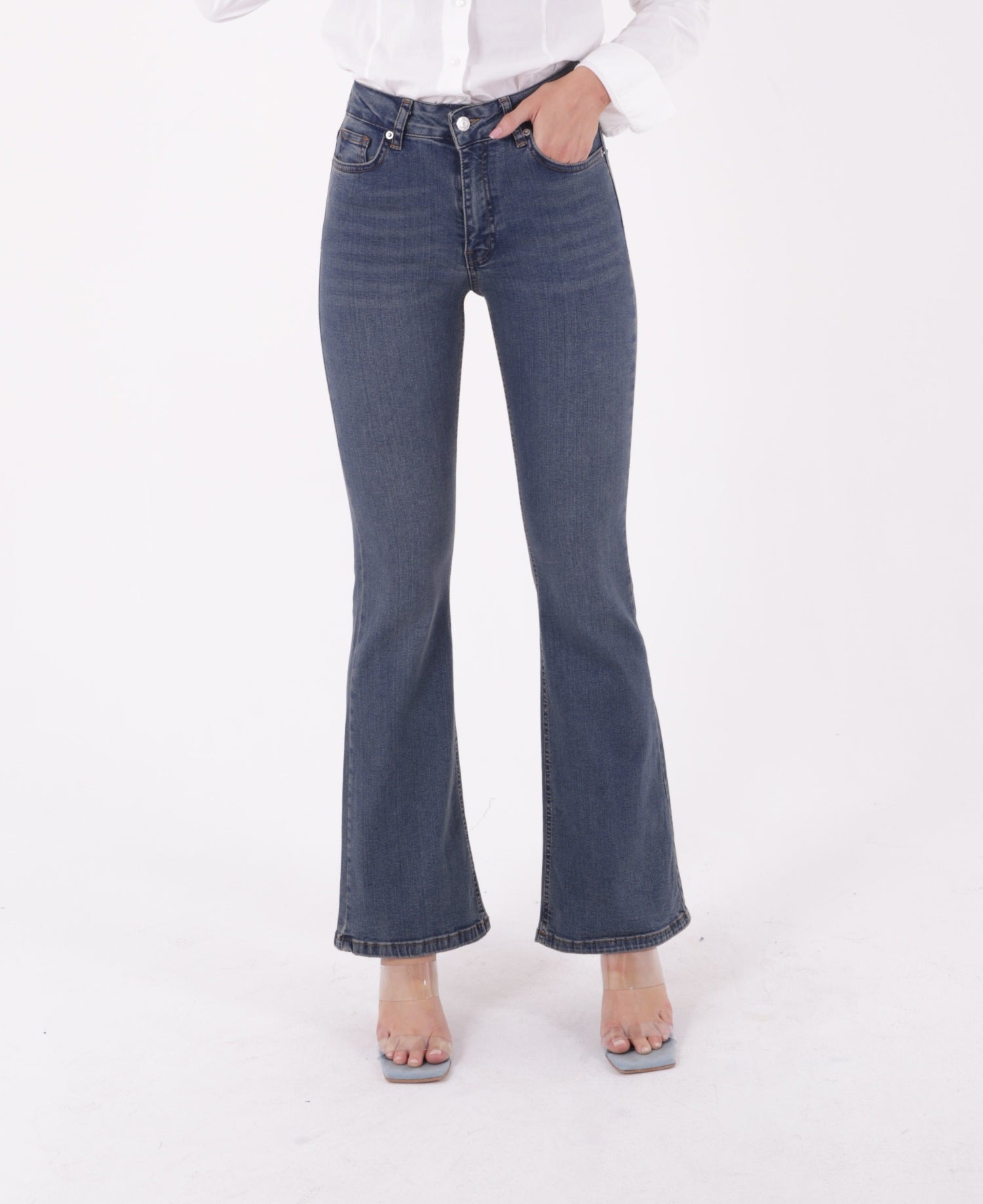 İspanyol Skinny Kot Pantolon - Koyu Tintli Kot - (30-36) - 2