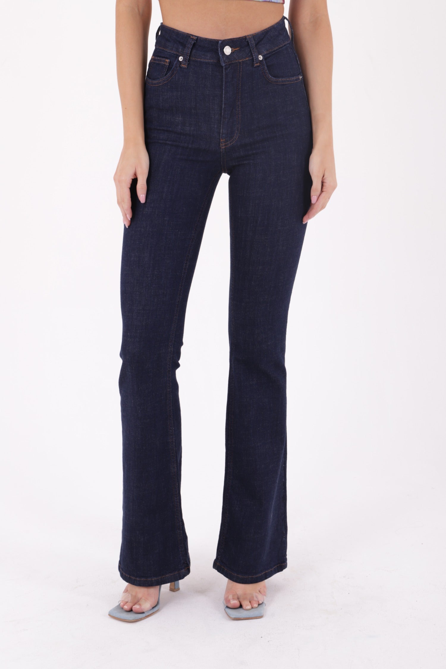 İspanyol Skinny Kot Pantolon - Slaplı Lacivert - (27-32) - 2