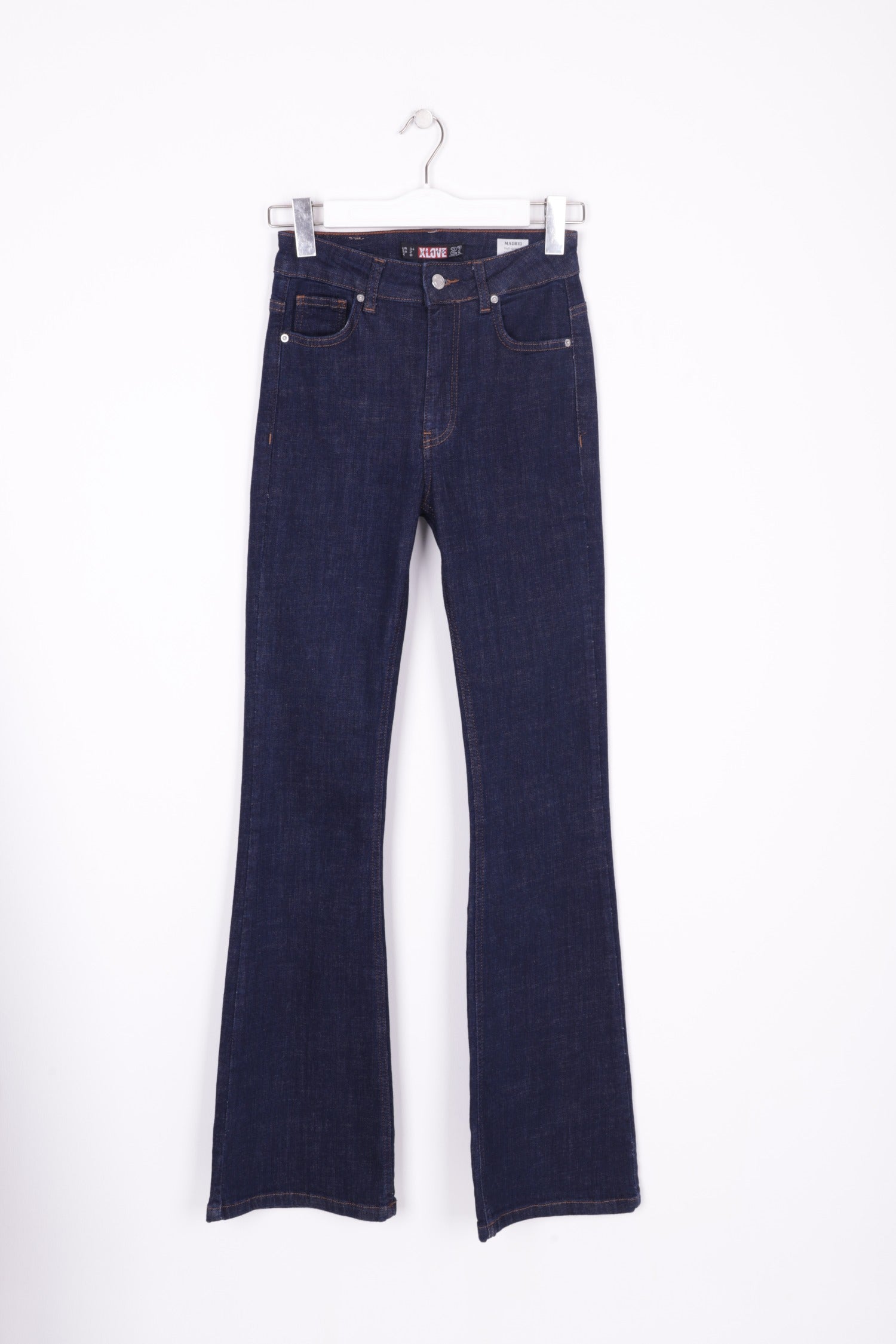 İspanyol Skinny Kot Pantolon - Slaplı Lacivert - (30-36) - 6