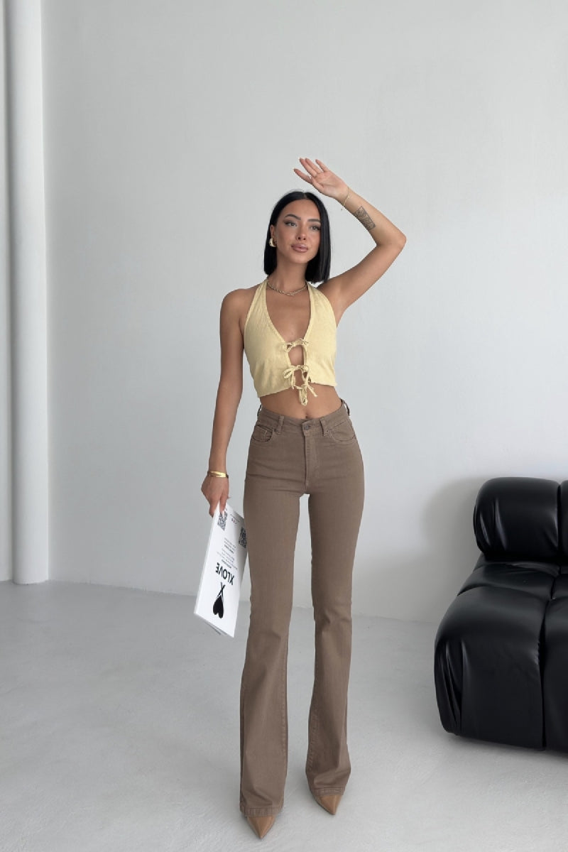 İspanyol Skinny Kot Pantolon - Toprak - (27-32) - 6