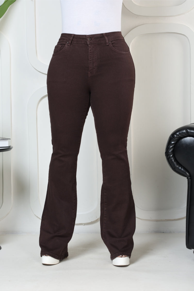 İspanyol Skinny Kot Pantolon - Kahverengi - (30-36) - 4