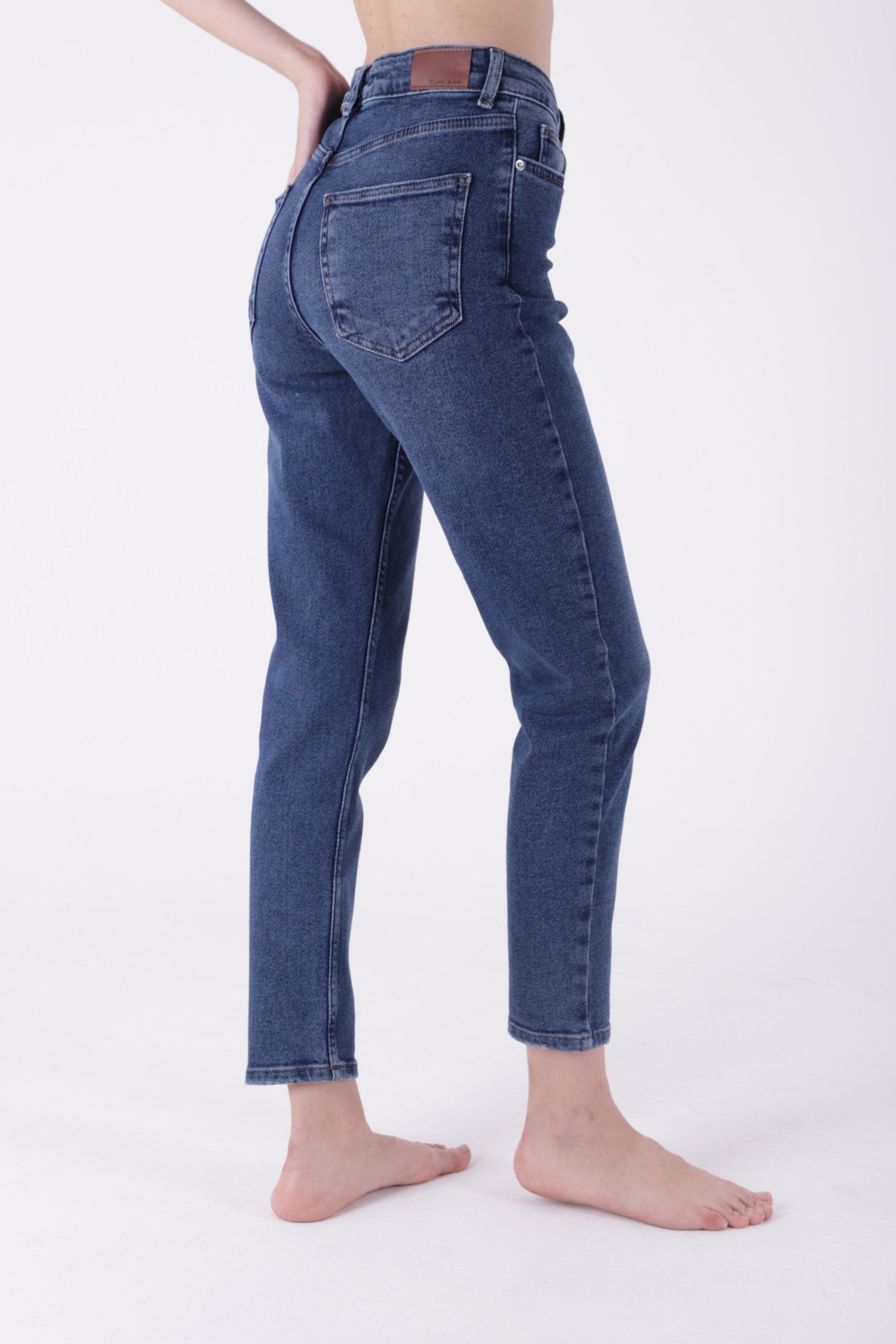 Comfort Slim Kot Pantolon - Koyu Mavi Kot - (26-31) - 5