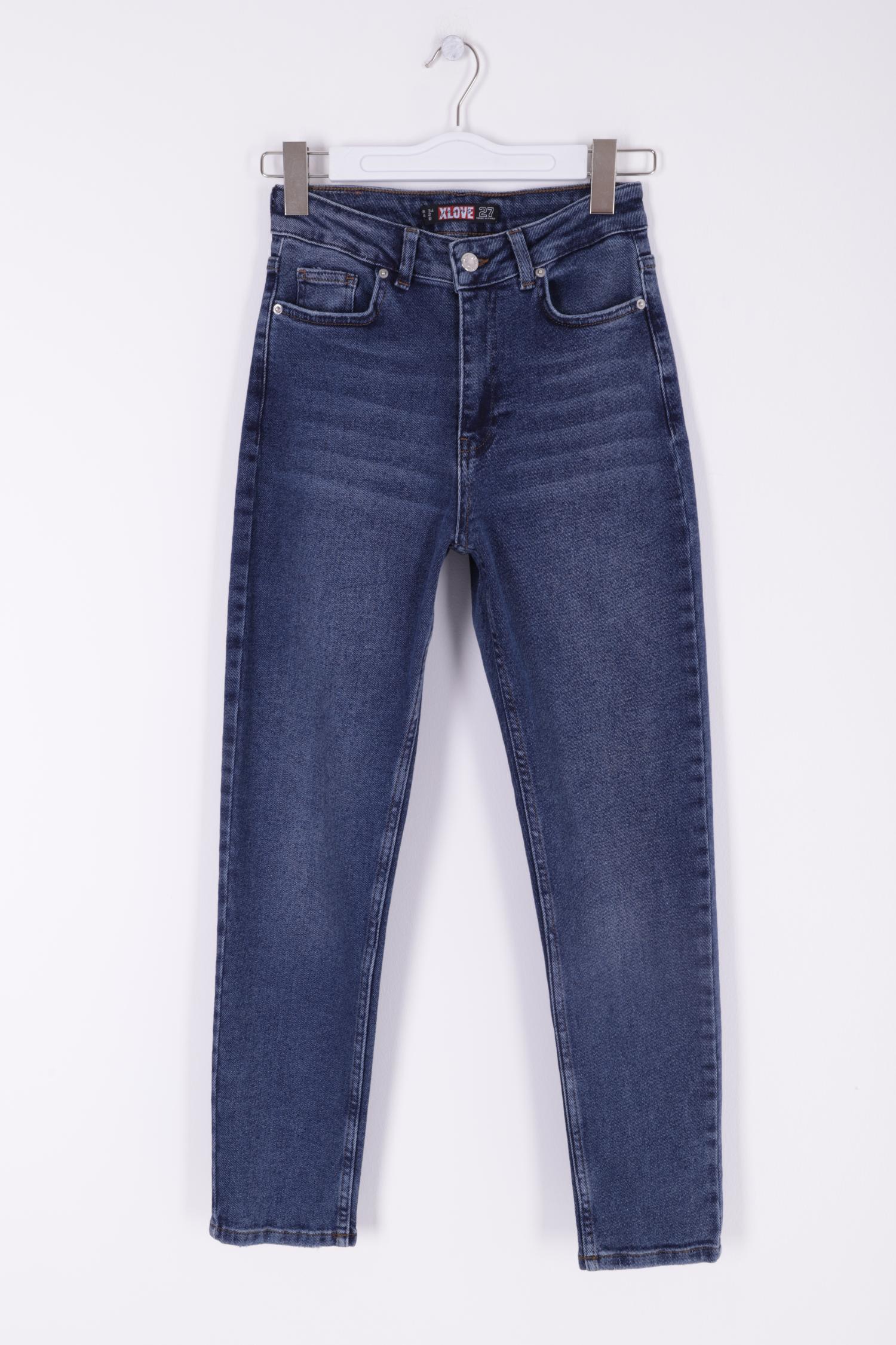 Comfort Slim Kot Pantolon - Koyu Mavi Kot - (26-31) - 6