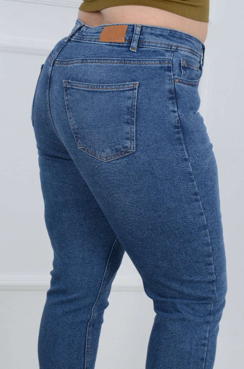Comfort Slim Kot Pantolon - Koyu Mavi Kot - (32-36) - 3