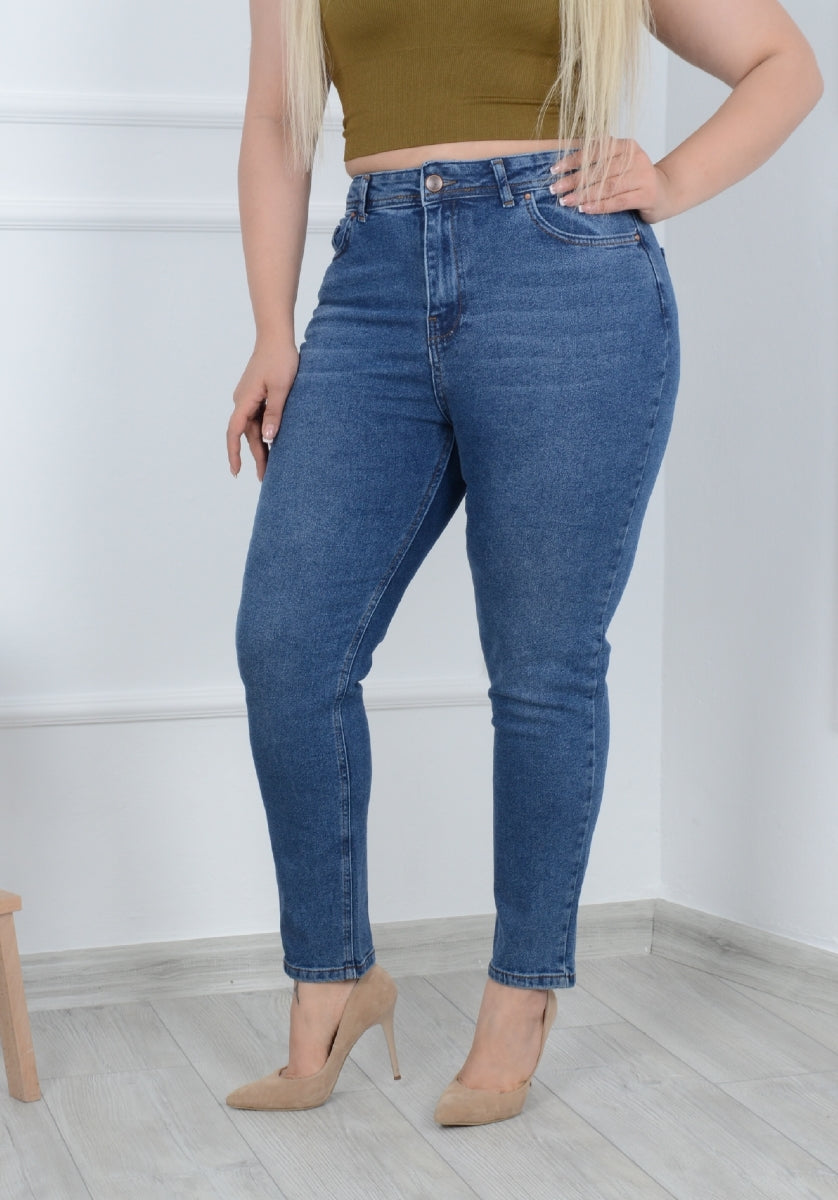 Comfort Slim Kot Pantolon - Koyu Mavi Kot - (32-36) - 4