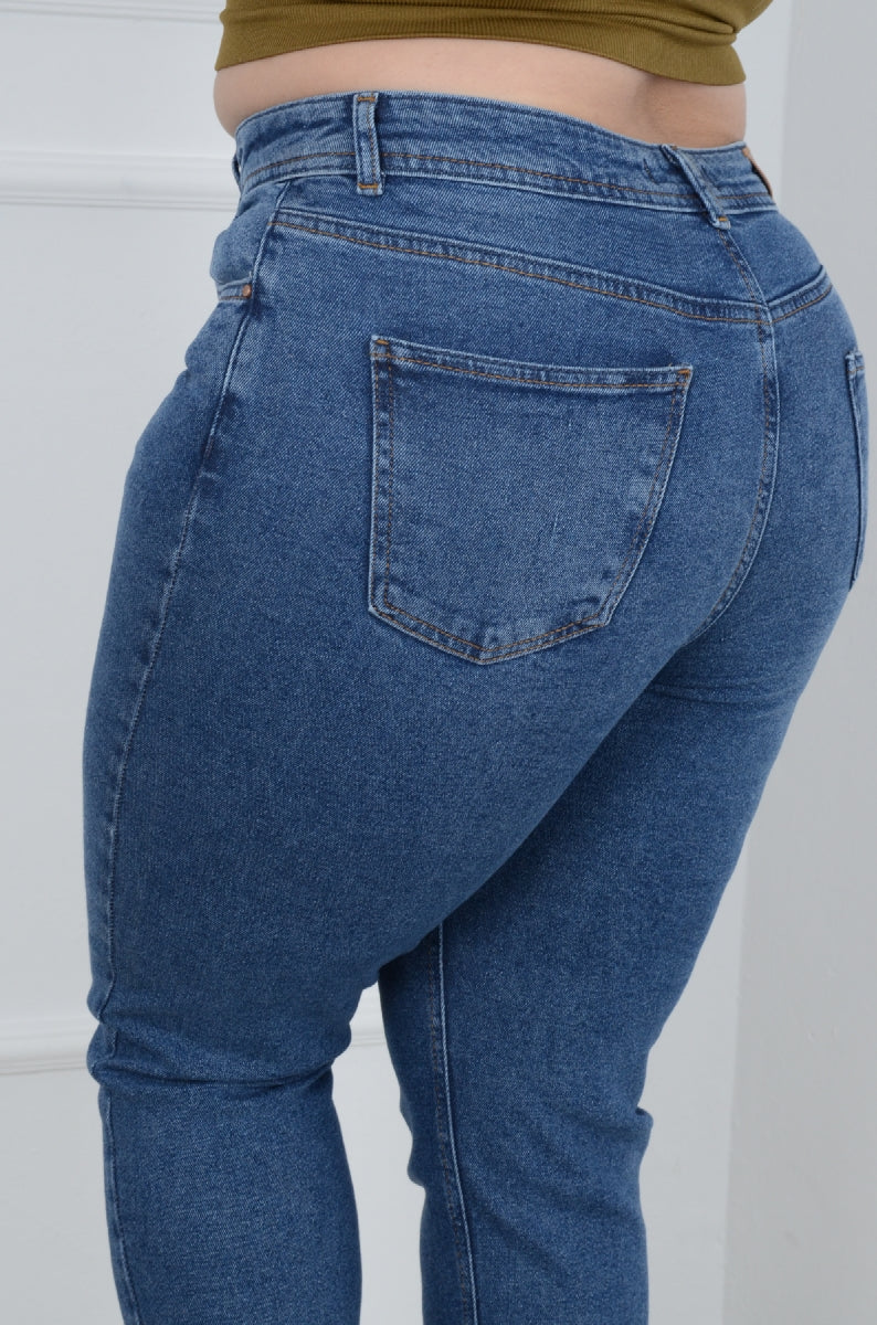 Comfort Slim Kot Pantolon - Koyu Mavi Kot - (32-36) - 6