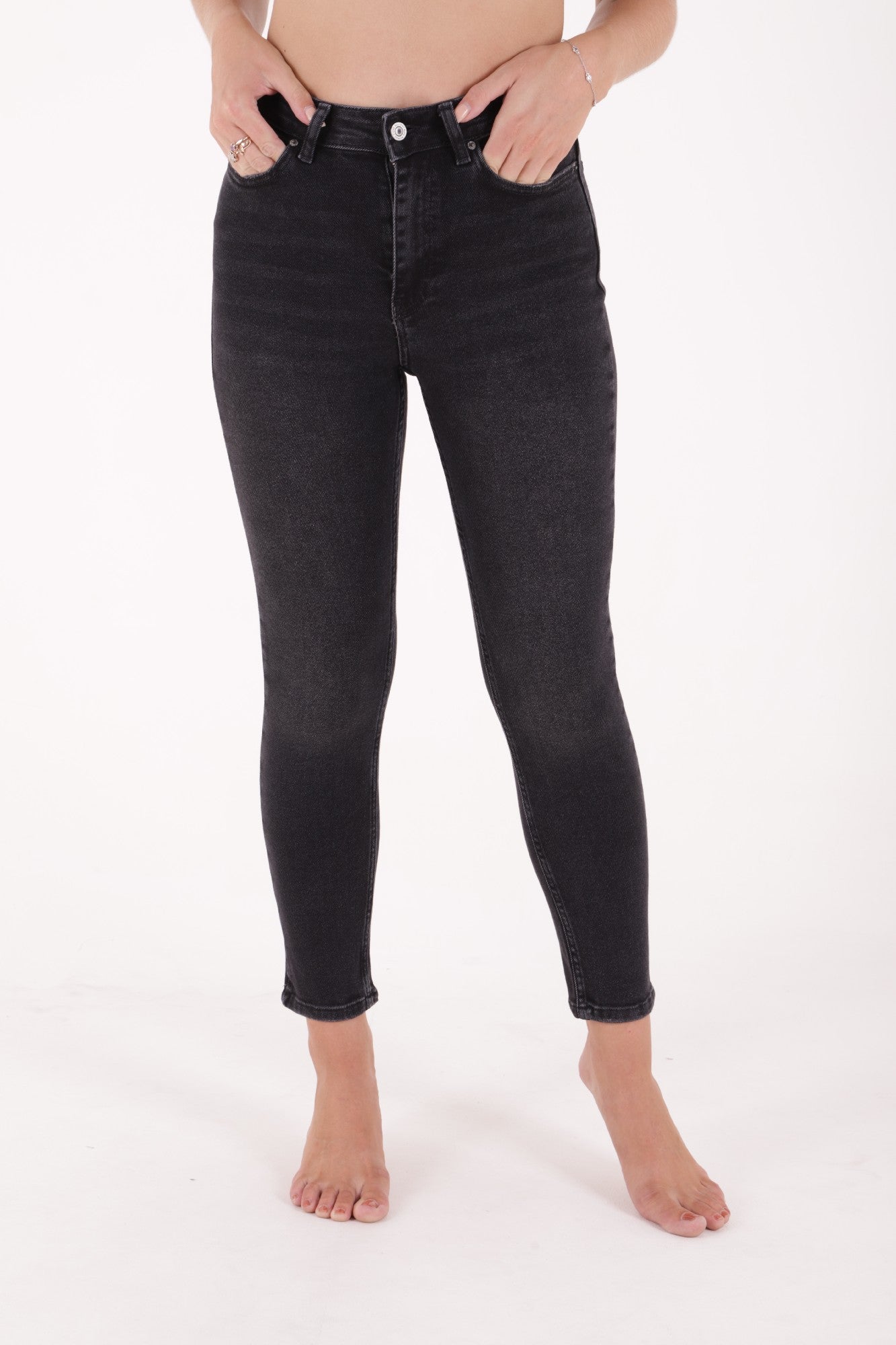 Comfort Slim Kot Pantolon - Antrasit Kot - (26-31) - 2
