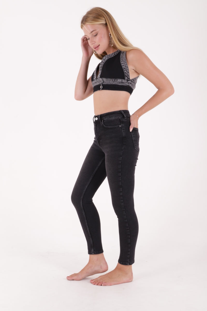 Comfort Slim Kot Pantolon - Antrasit Kot - (32-36) - 4
