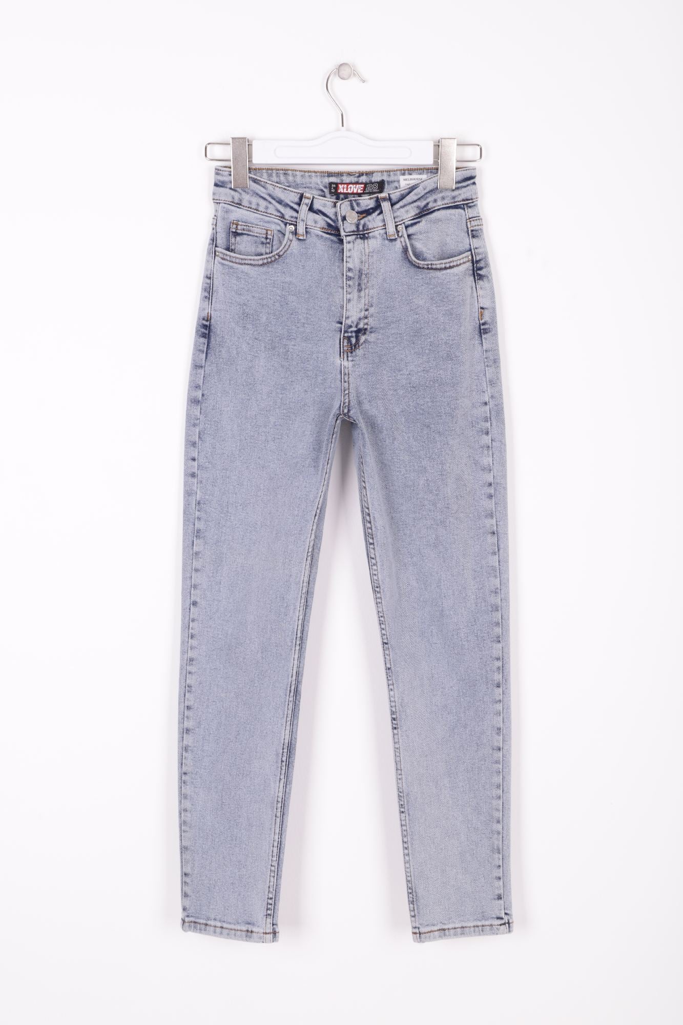 Comfort Slim Kot Pantolon - Kar Yıkama Açık Mavi - (28-33) - 6